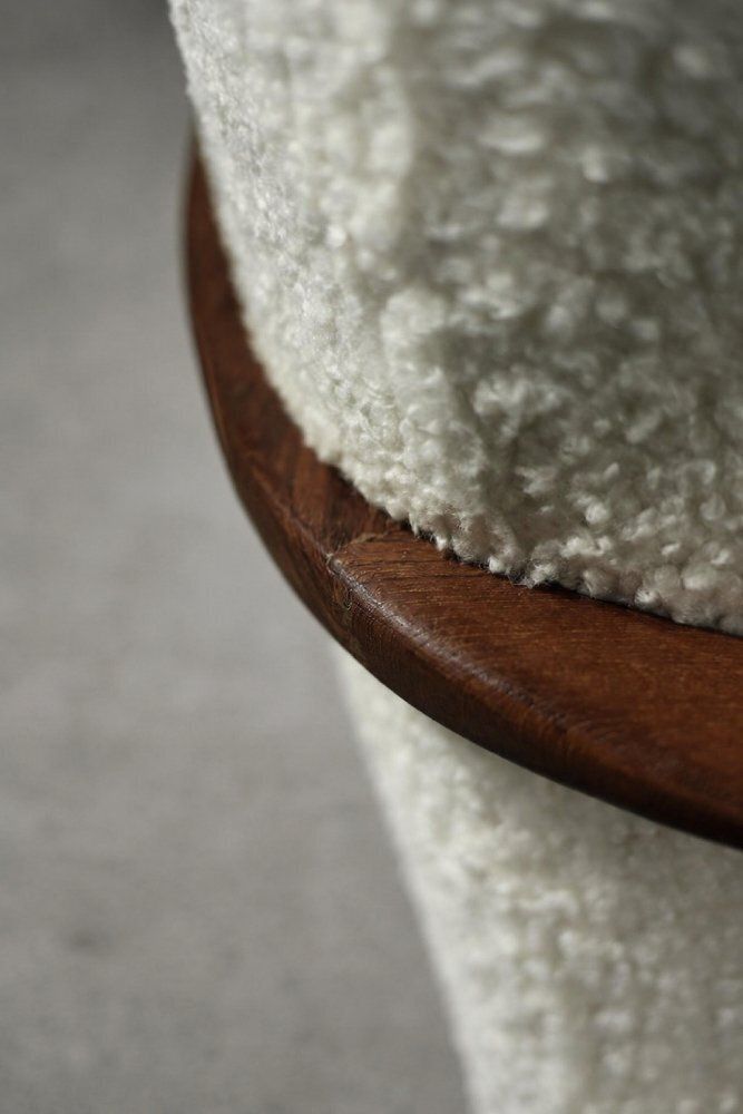 Mid-Century Scandinavisch Modern Witte Teakhouten Fauteuil van Bröderna Andersson, jaren 1960 photo furniture