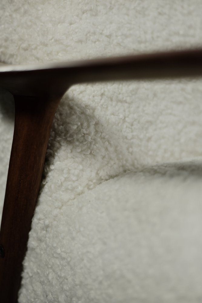 photo buy Mid Century Scandinavian Modern White Teak Armchair From Bröderna Andersson, 1960s