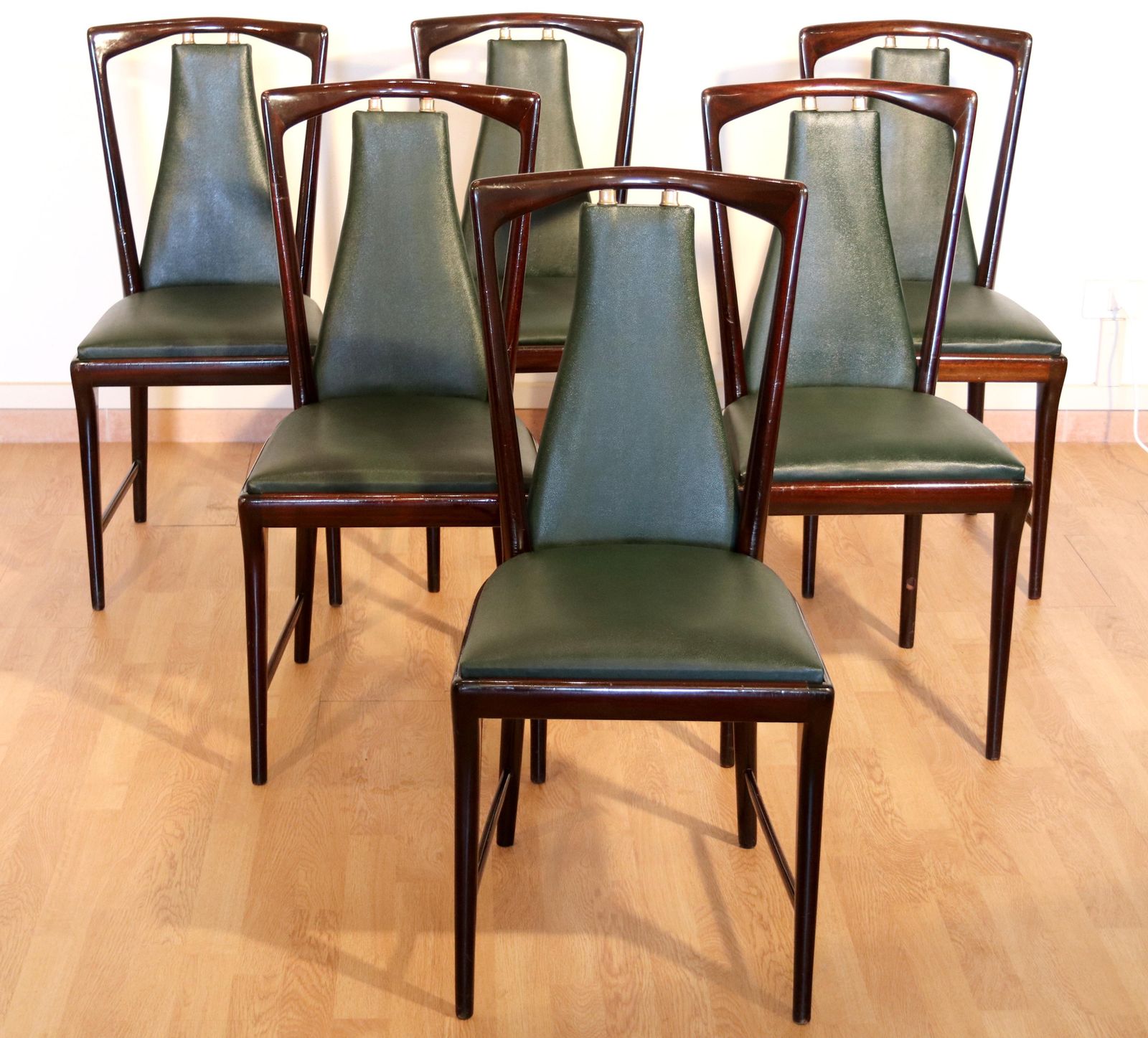 Set Of 6 Mid Century Chairs By Osvaldo Borsani, Atelier Borsani Varedo photo buy