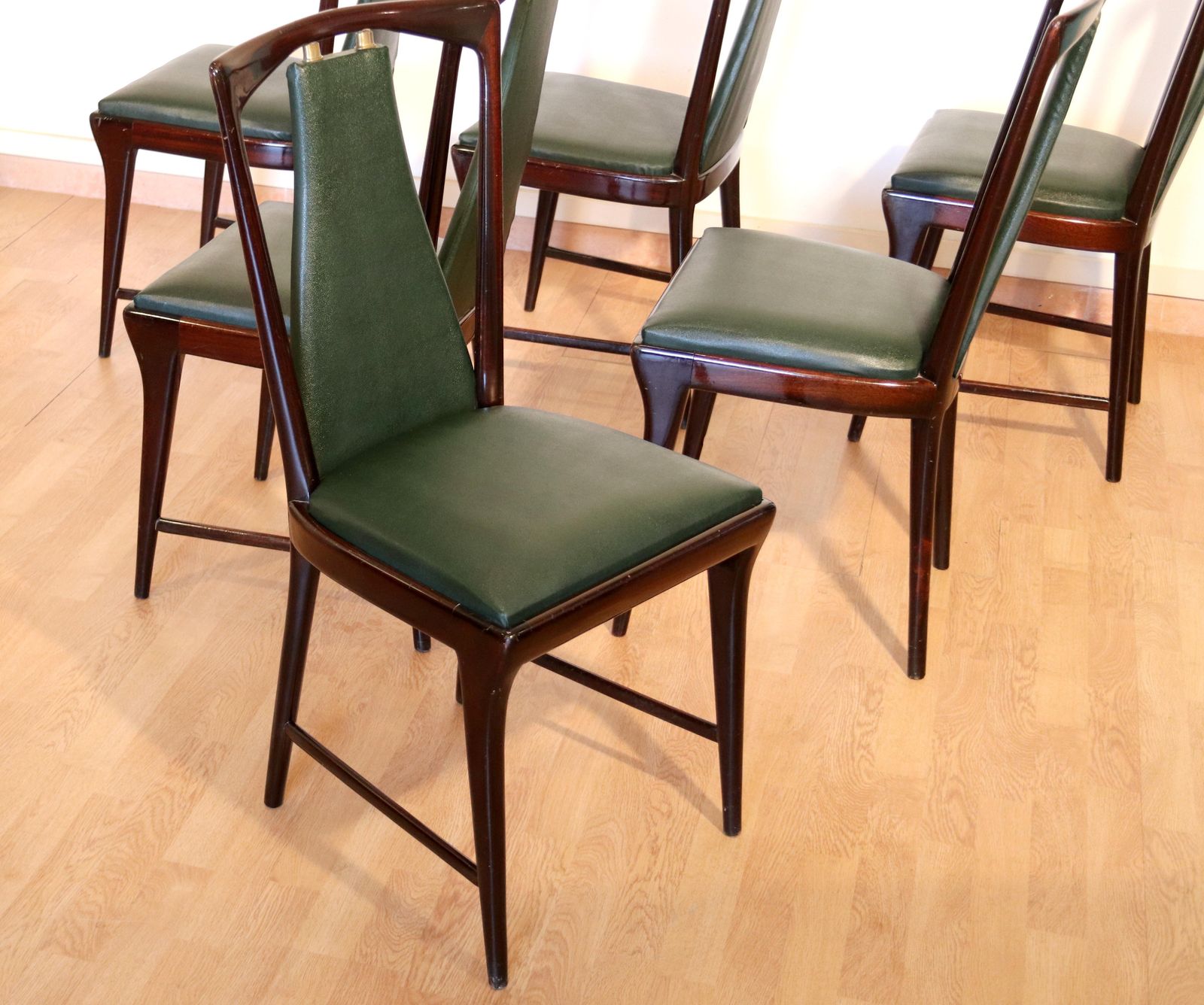 photo vinterior Set Of 6 Mid Century Chairs By Osvaldo Borsani, Atelier Borsani Varedo
