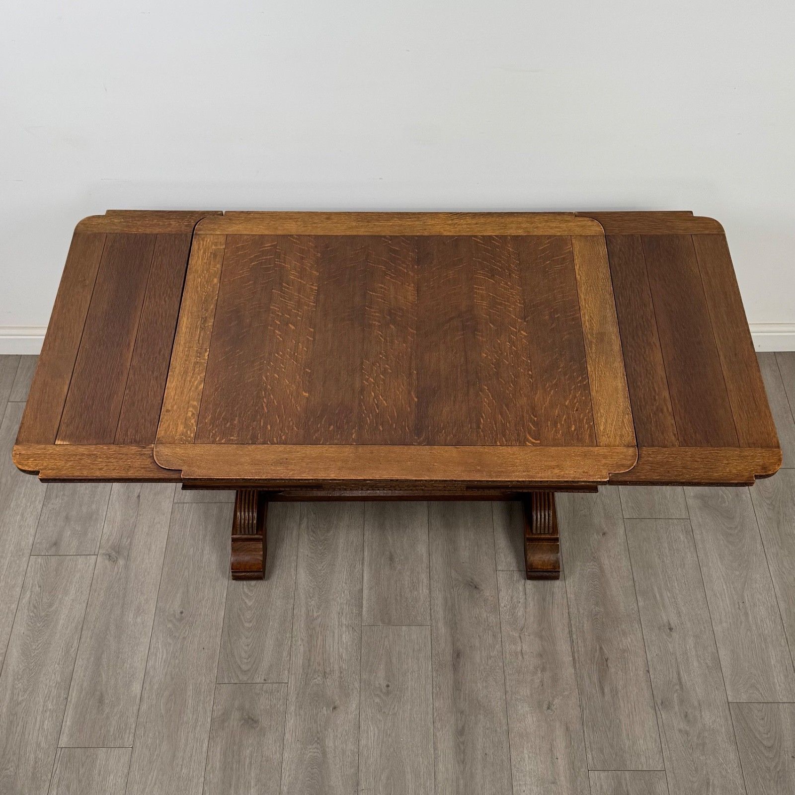 Antique 20th Century Edwardian Draw Leaf Dining Table In Oak ( Af 5701 ) photo 495.0