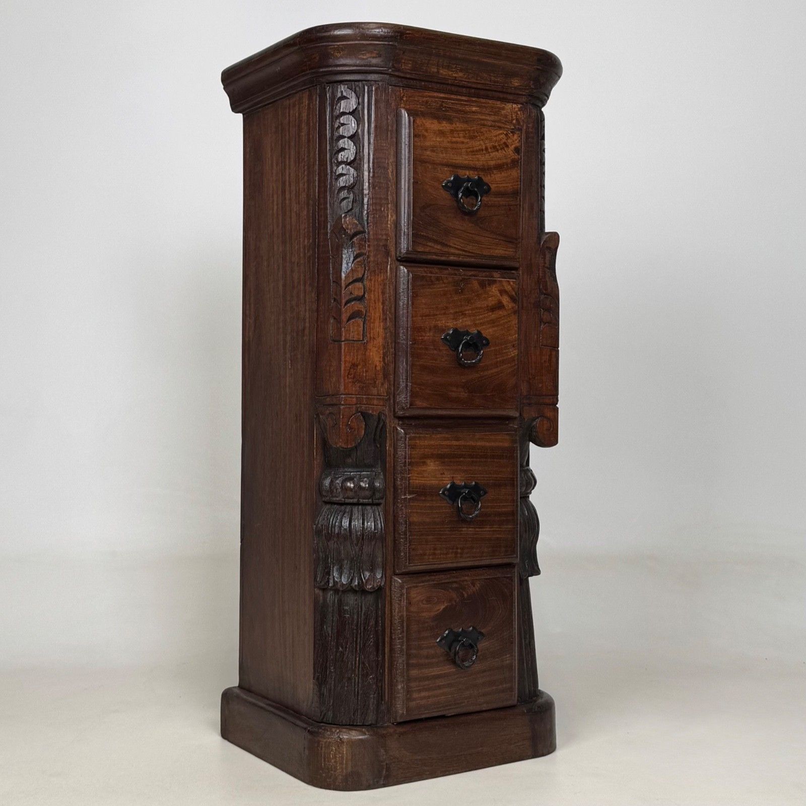 Antique 20th Century Indian Rosewood Chest Of Drawers ( Af 5724 ) photo vintage