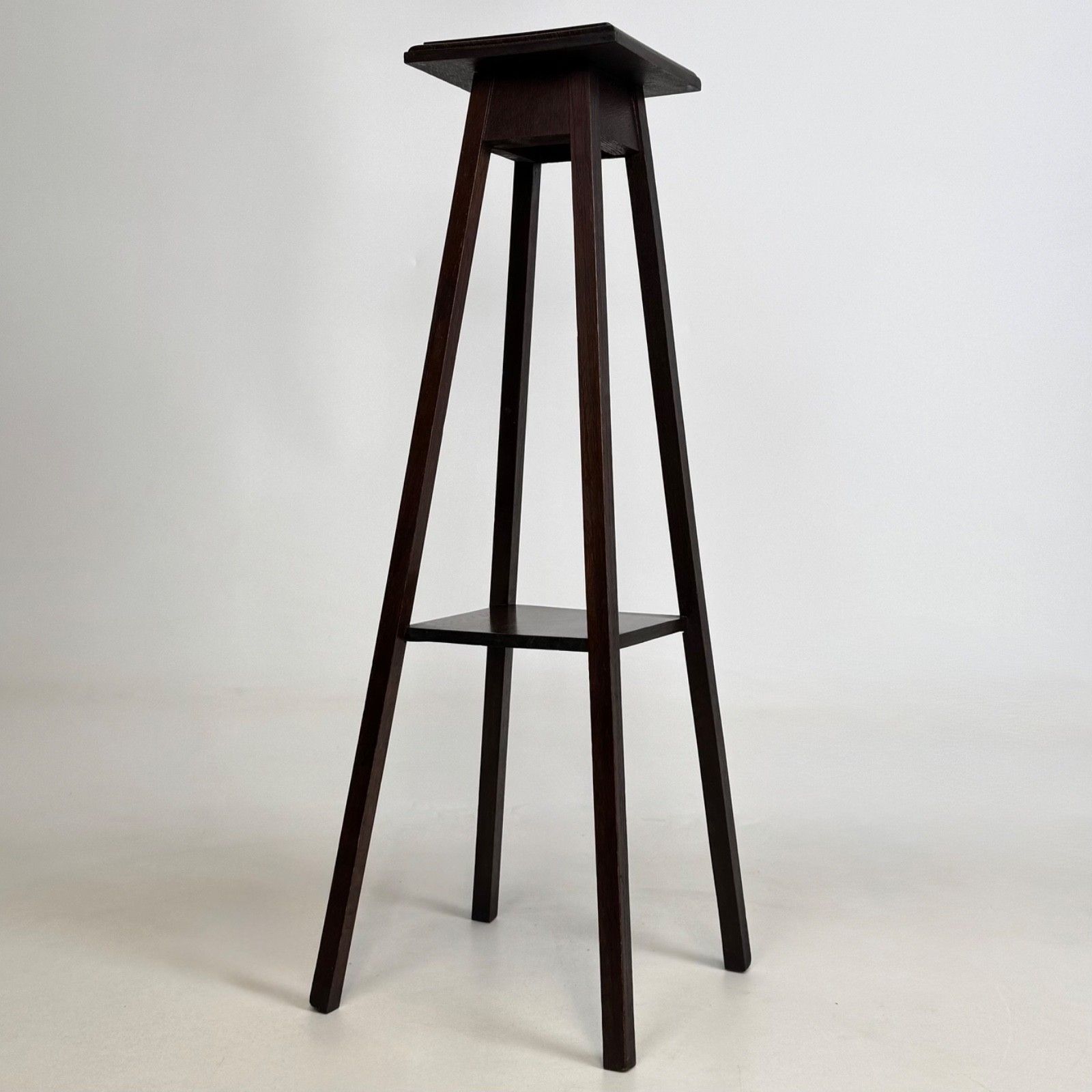Antique 20th Century Good Quality Edwardian Plant Stand In Oak ( Af 5713 ) photo furniture