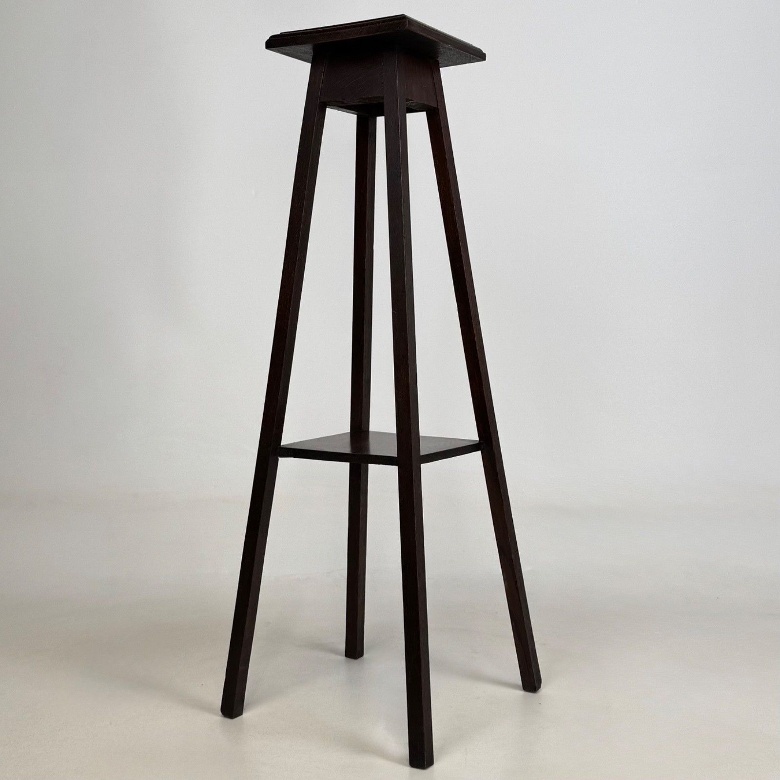Antique 20th Century Good Quality Edwardian Plant Stand In Oak ( Af 5713 ) photo vinterior