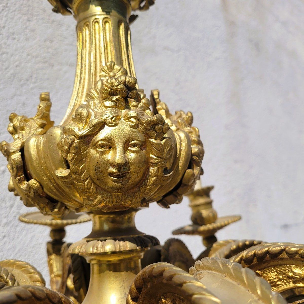Mazarin Bronze Chandelier, H72cm, Early 20th Century photo vinterior