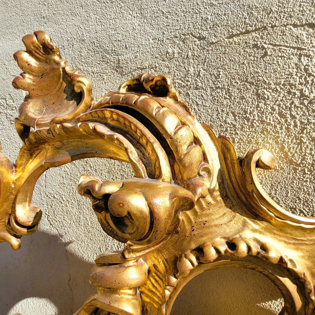 Large Carved Giltwood Headboard, H200cm, 20th Century photo for sale