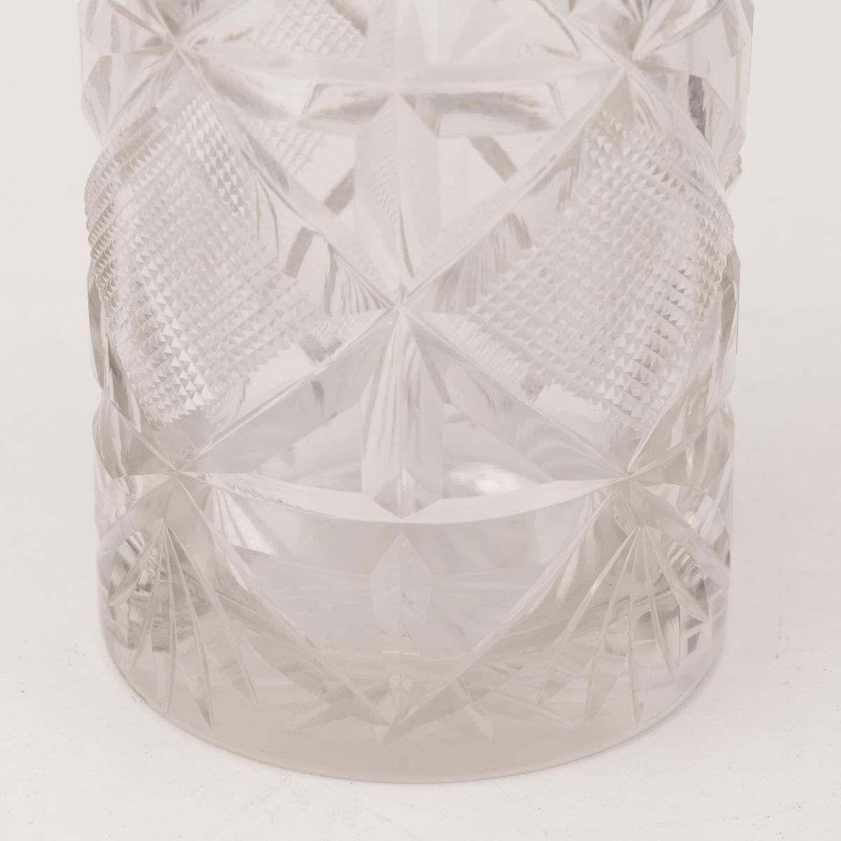 20th Century English Solid Silver, Guilloché Enamel & Cut Crystal Jar C.1927 photo buy