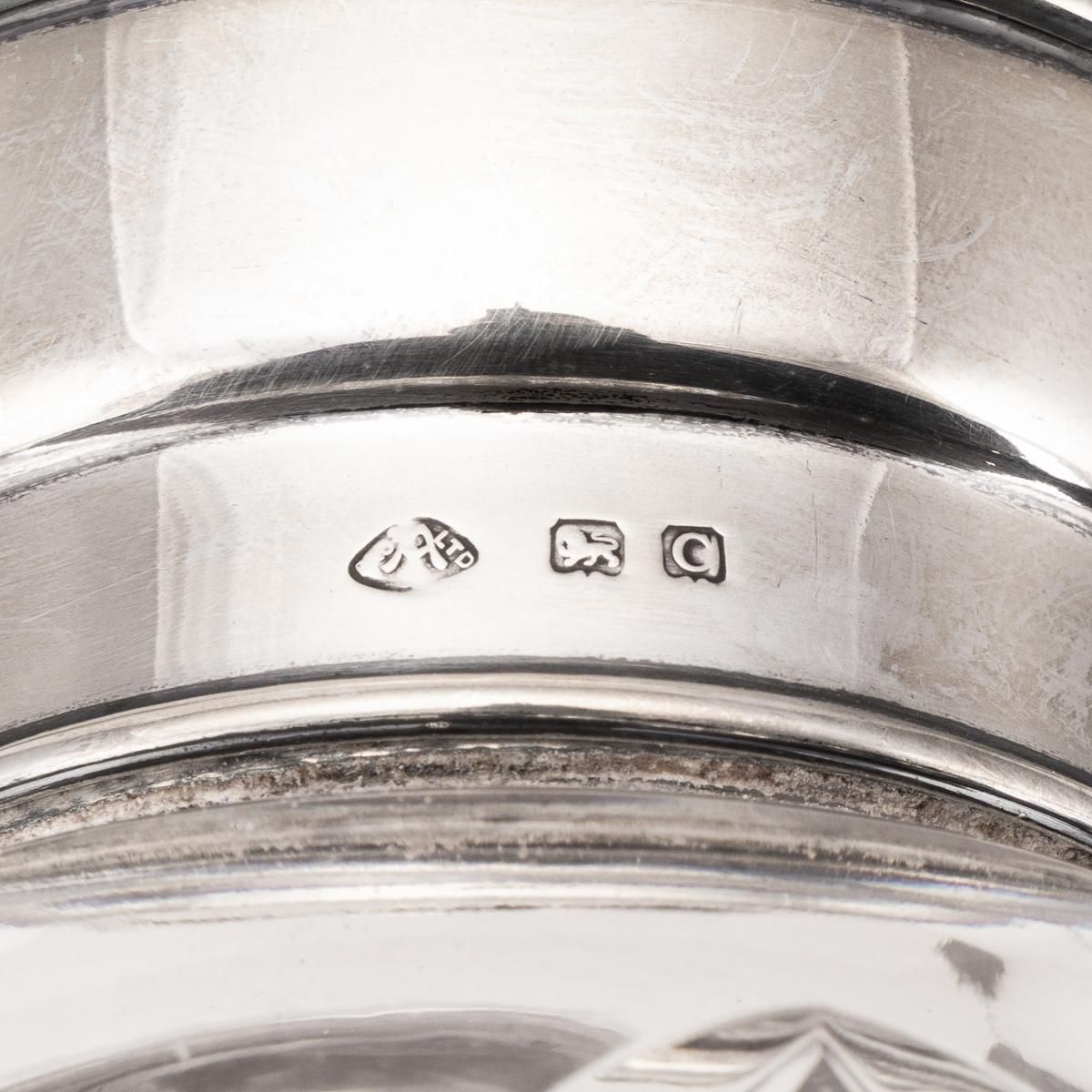 photo vinterior Antique Silver Mounted Guilloché Enamel Jar By Adie Brothers, 1927