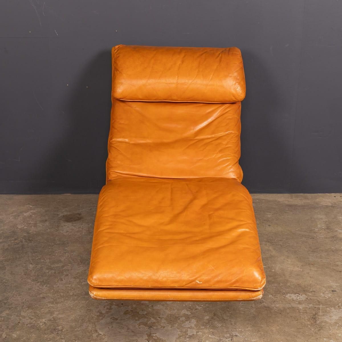 20thc Italian Periplo Leather Chaise Longue By Tarcisio Colzani For Mobil Girgi photo for sale
