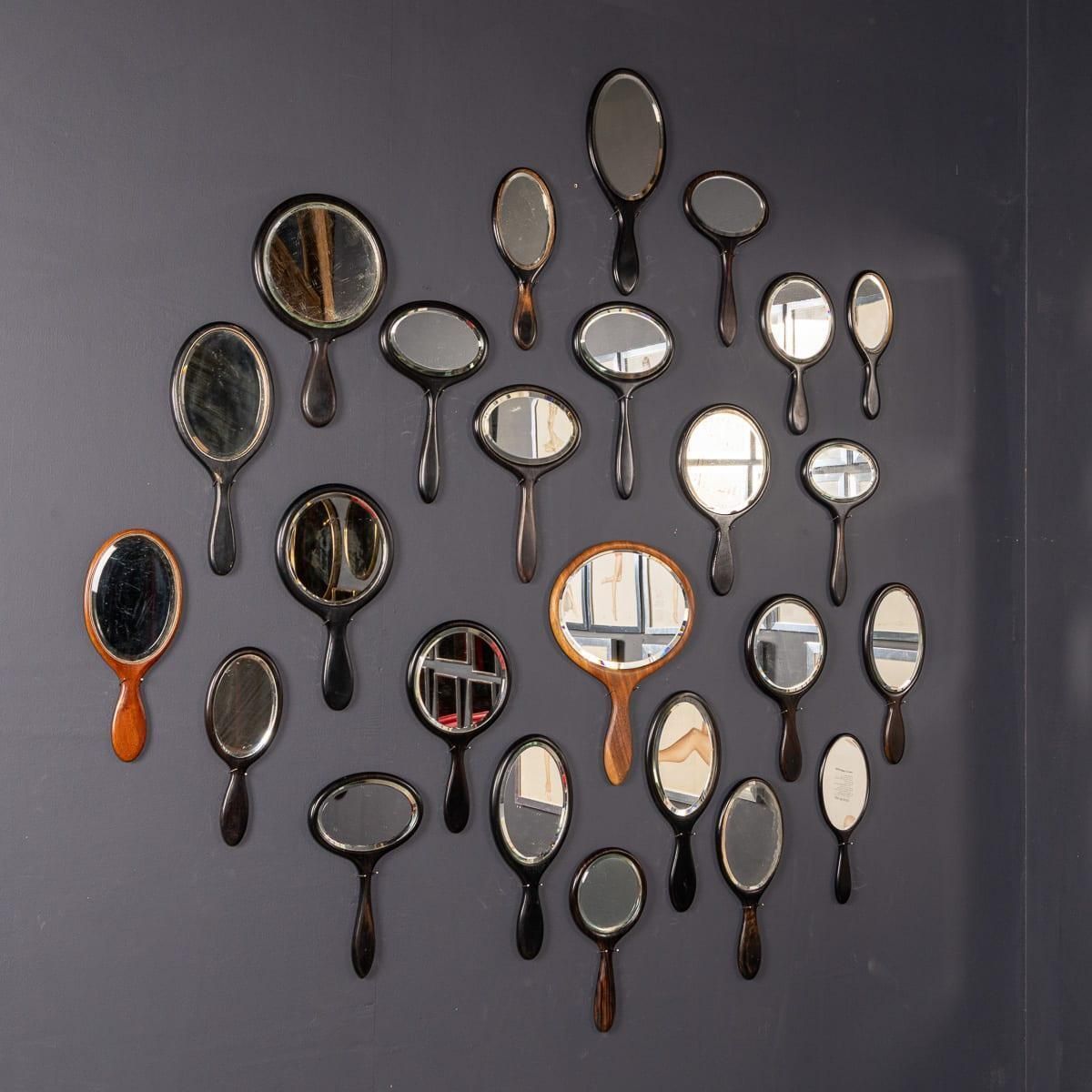Antique Wooden Hand Mirrors: Victorian To Art Deco Collection photo for sale