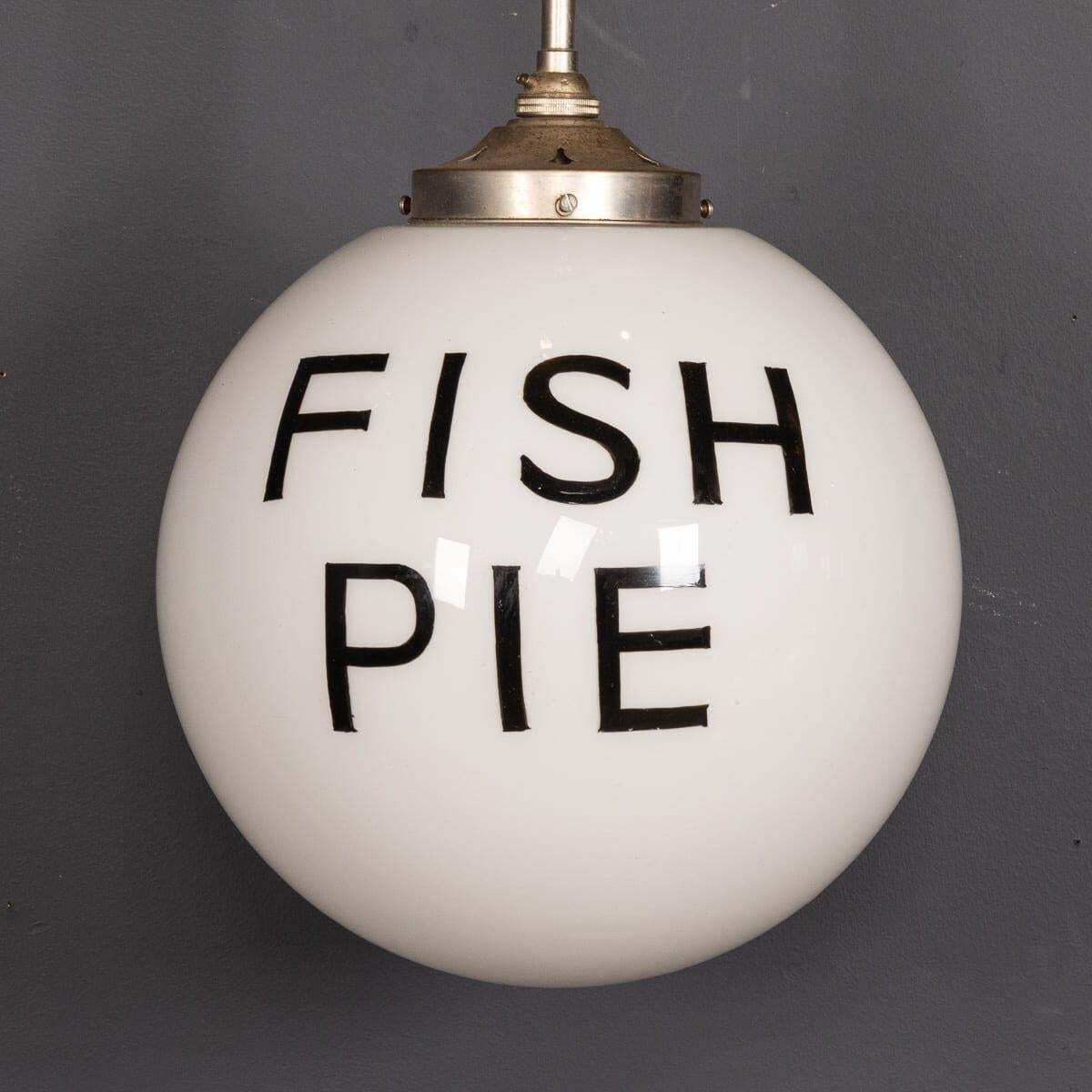20th Century Set Of Three White Opaline Grocery Pendant Lights C.1930 photo 3053.0