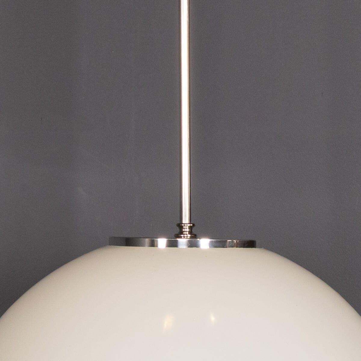 Vintage 20th Century Set Of Nine Large Opaque Polymer Globe Lights C.1970 photo Lighting