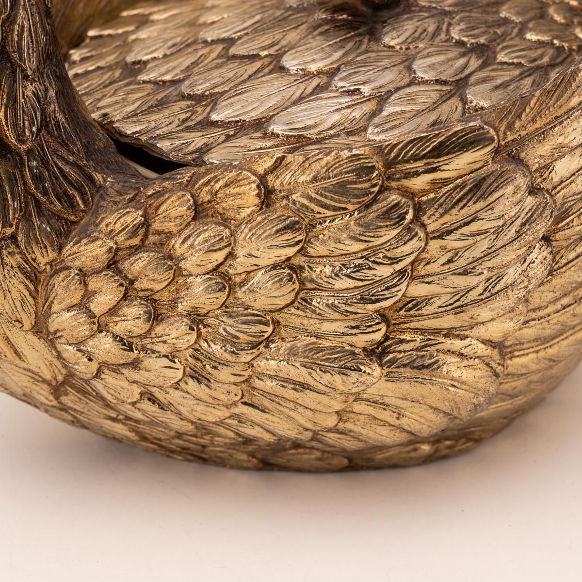 photo vinterior Gilded Swan Ice Bucket By Mauro Manetti, Mid Century Italian Design