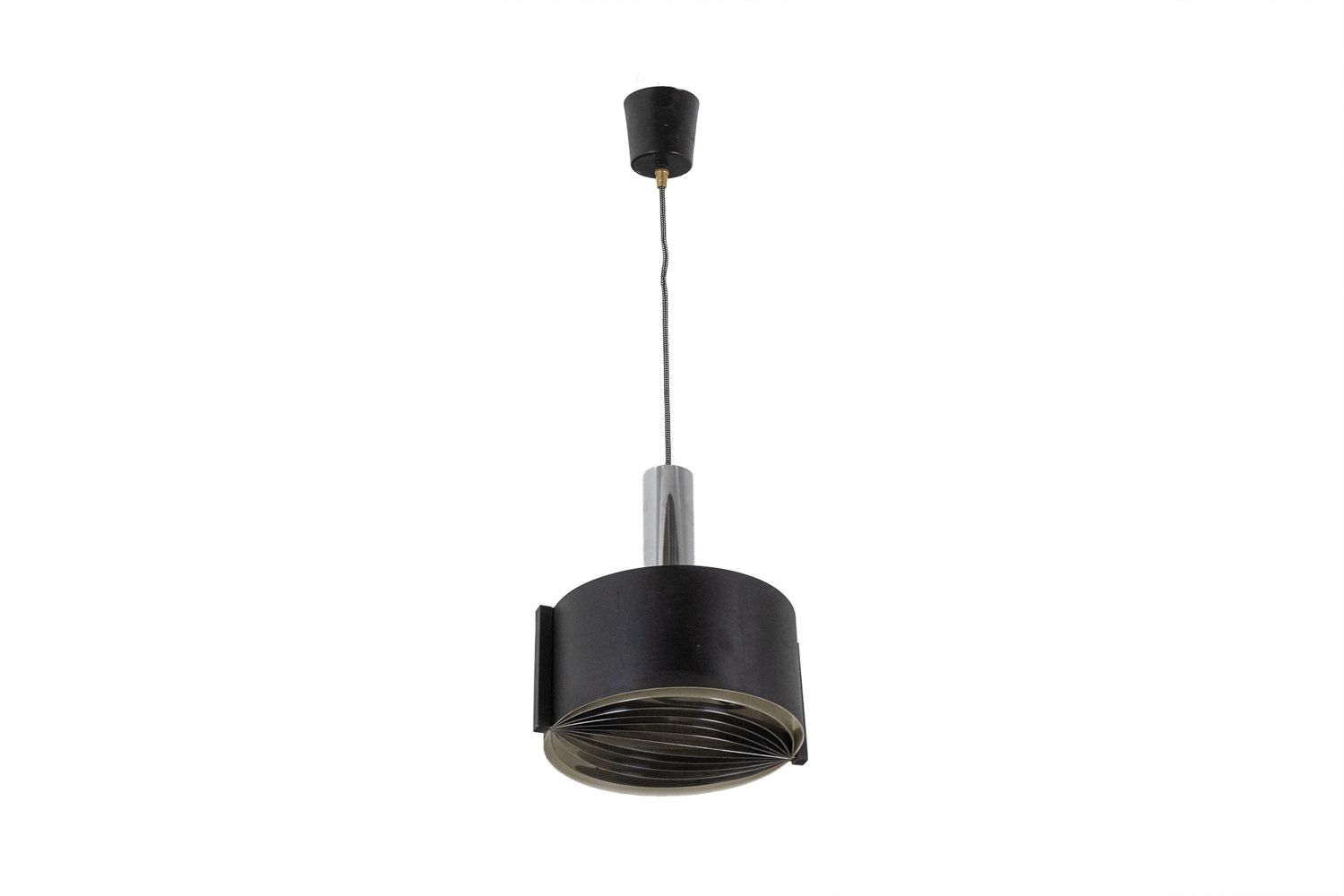 Suspension In Black Lacquered And Chrome Metal. 1960s.