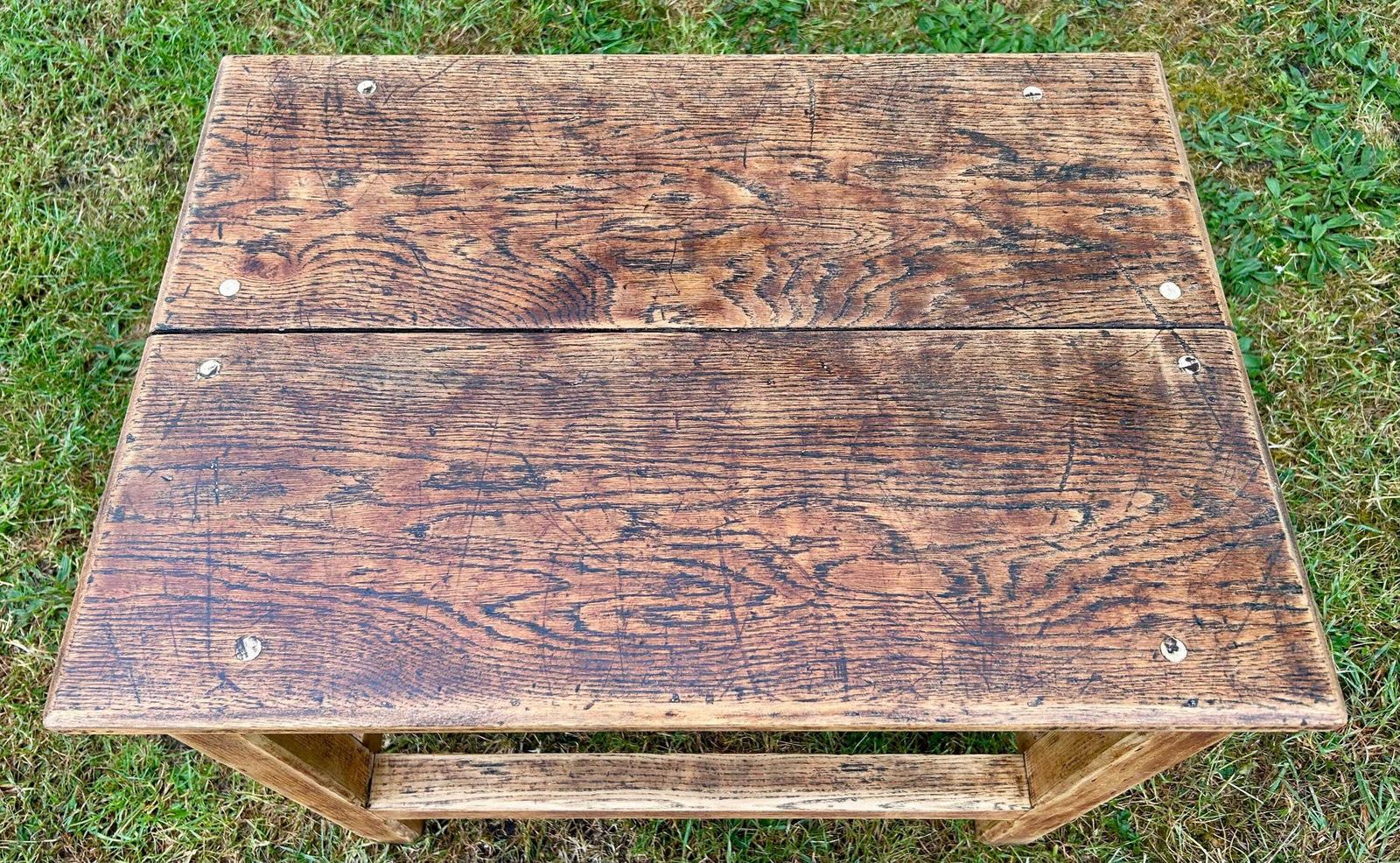 Victorian Oak Antique Side Wine Table Vintage Wooden Farmhouse Old Hall Desk Industrial Occasional Coffee photo 220.0