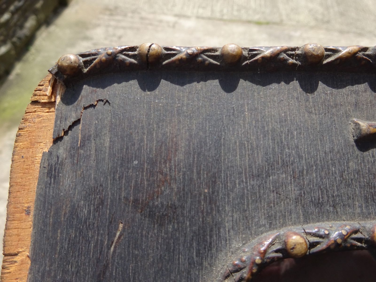 Reclaimed Late 1800s Arts & Crafts Frame, Original Glass, For Restoration photo furniture