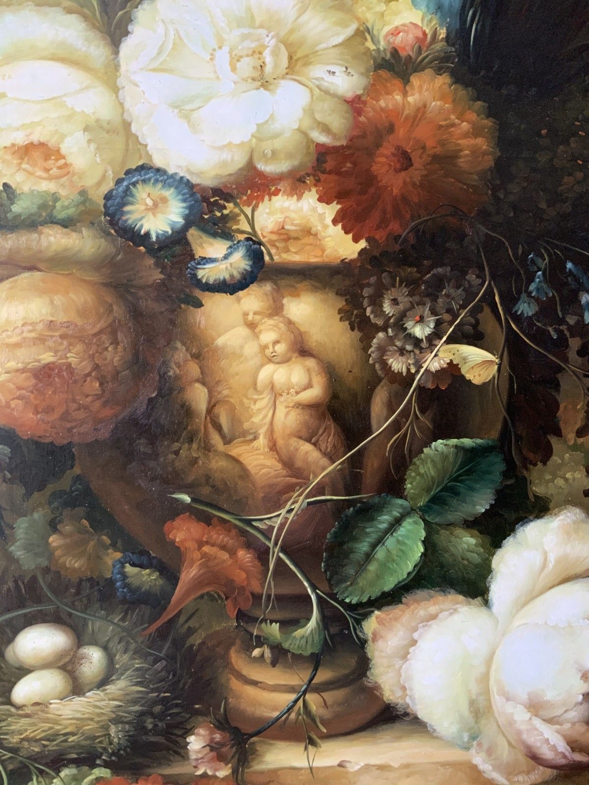 Huge Dutch Floral Still Life Oil Painting Old Master 18thc Style Antique 7ft photo buy