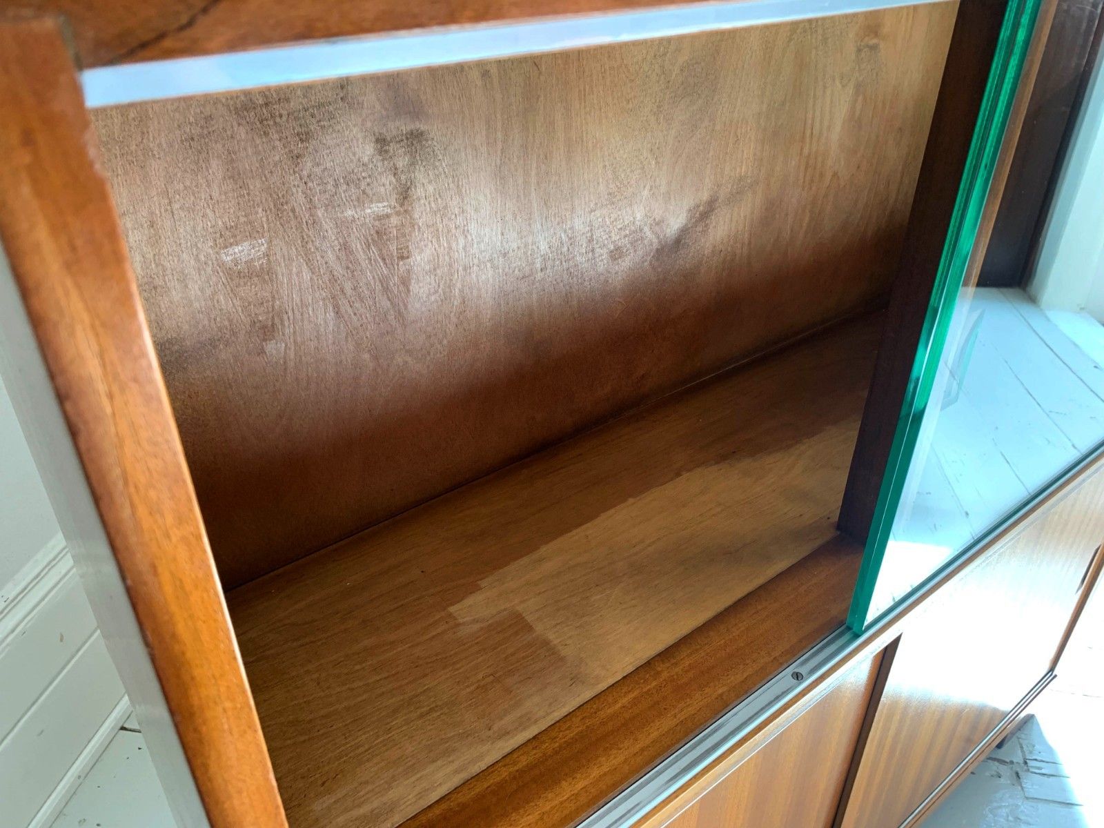 photo vintage Vintage 1930s Modular Stacking Bookcase With Glazed Sliding Doors / Academic   Barristers Bookcase / Library
