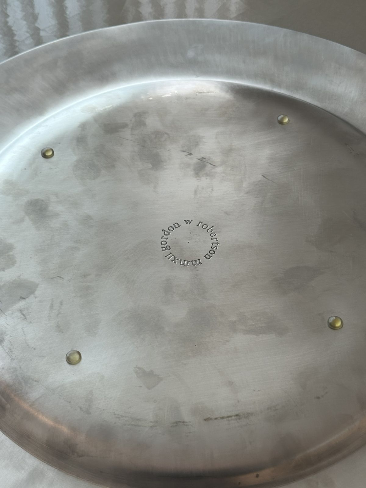 Large Pewter Charger Plate, Contemporary Metal Art Edition photo 620.0