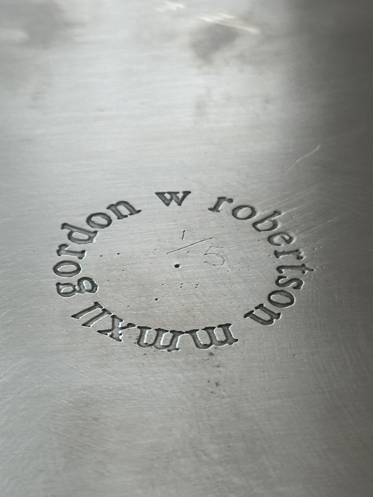 Large Pewter Charger Plate, Contemporary Metal Art Edition photo buy