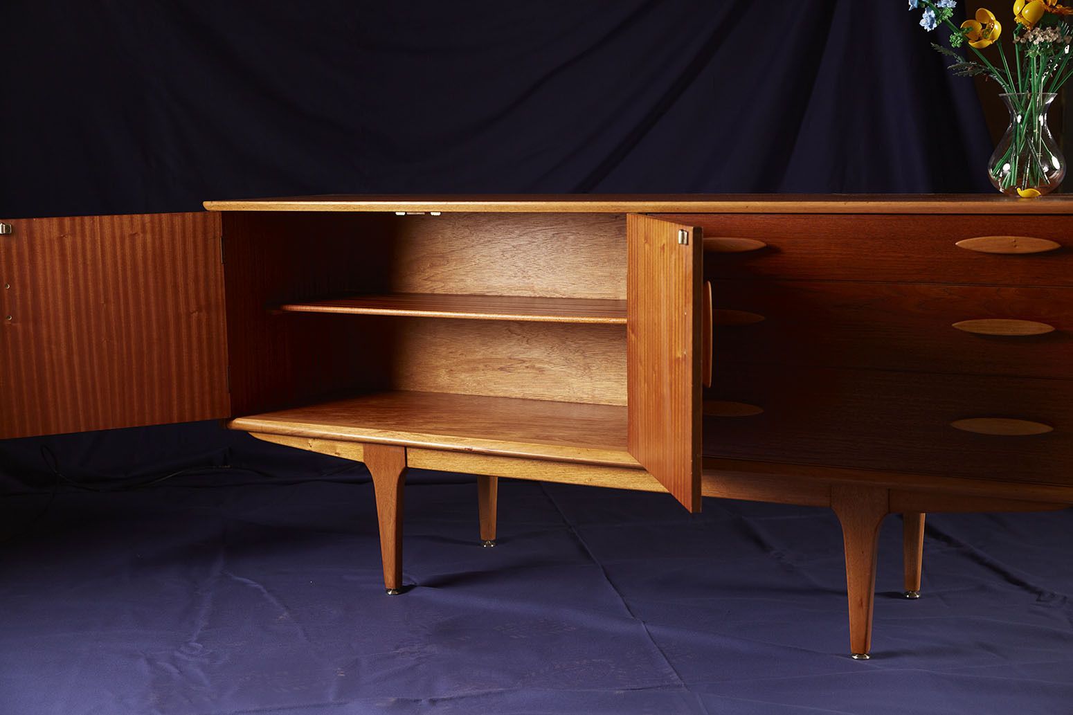 Vintage Mid Century Jentique Burmese Teak & Tola Sideboard (1960s) – Restored photo Furniture