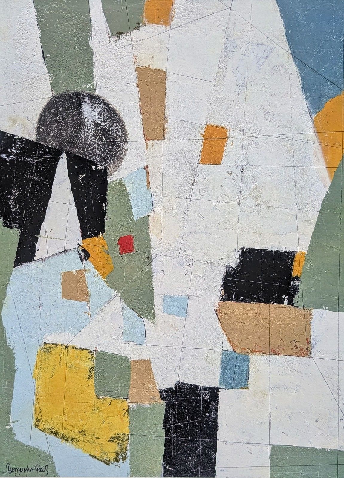 Signed Limited Edition Framed Print By Benjamin Frais Geometric Abstract Art 13 photo furniture