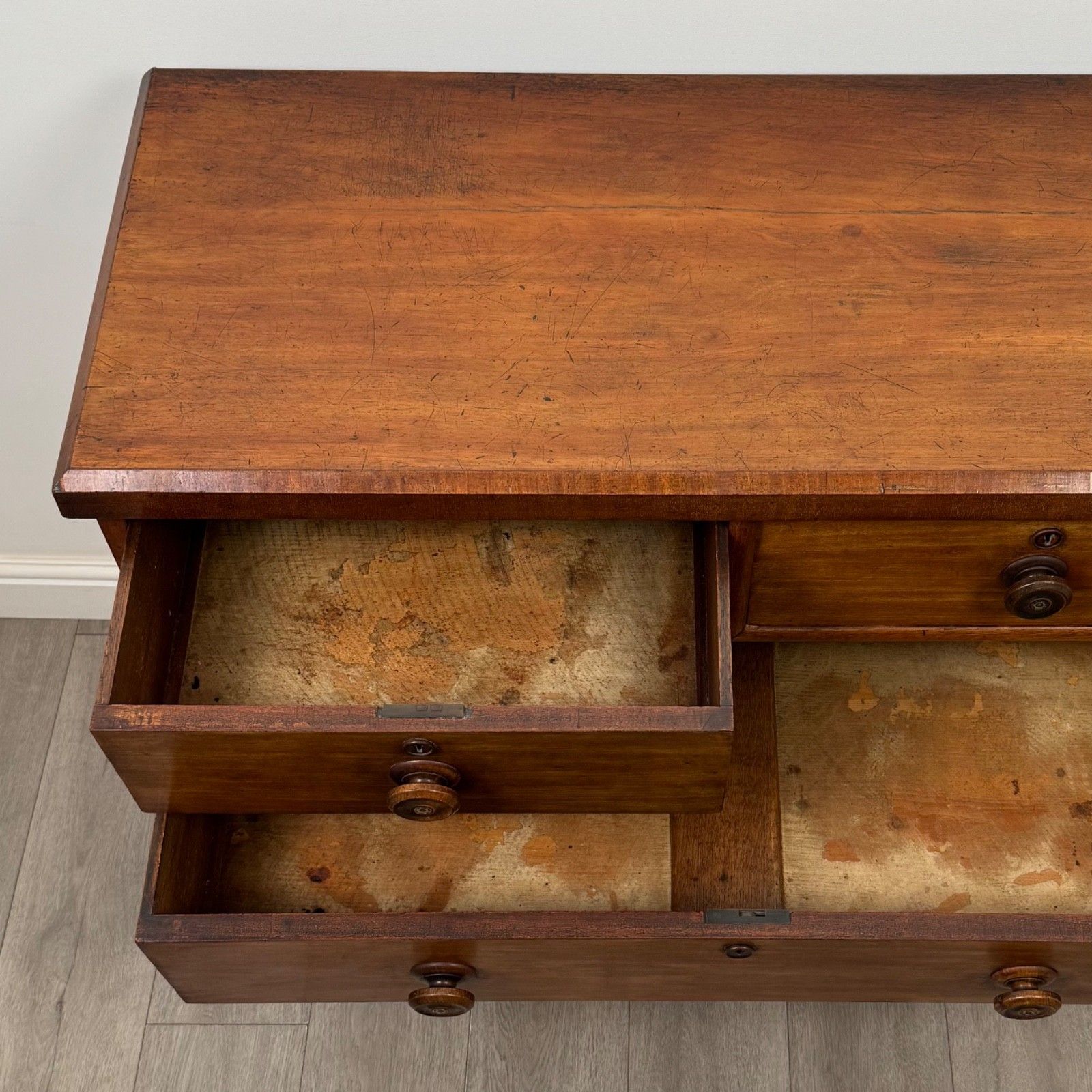 625.0 Antique 19th Century Victorian Mahogany Chest Of Drawers ( Af 5746 ) photo