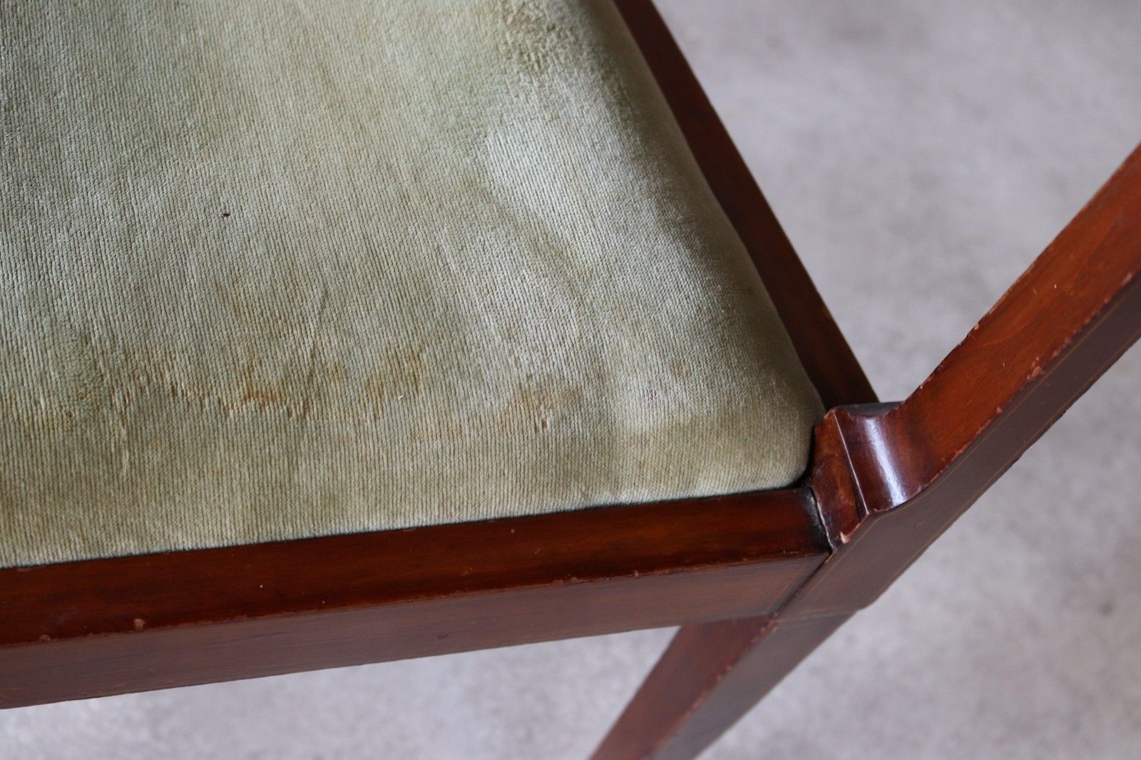 Antique Edwardian Inlaid Mahogany Elbow Chair / Desk Chair photo buy