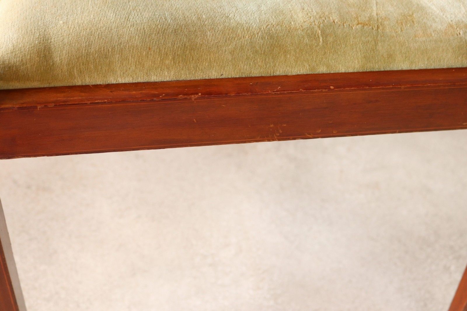 Furniture Antique Edwardian Inlaid Mahogany Elbow Chair / Desk Chair photo