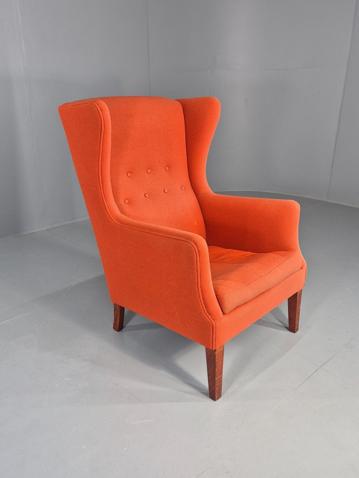 Vintage Midcentury Wing Back Armchair Danish Design 1960s Retro Eb12115 photo vinterior