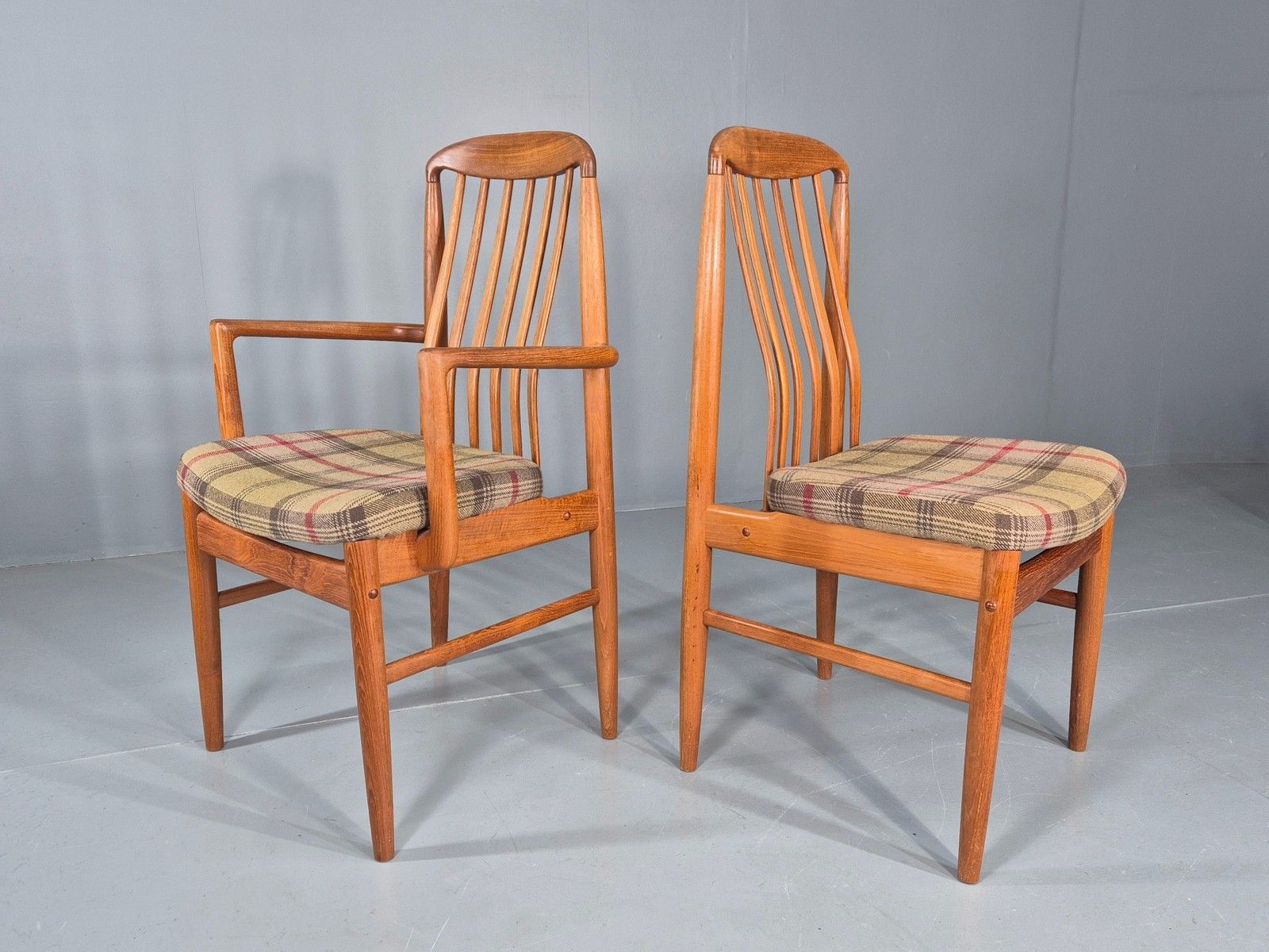 10 Vintage Mid Century Dining Chairs Teak Frame Benny Linden Design 70s Eb12165 photo for sale