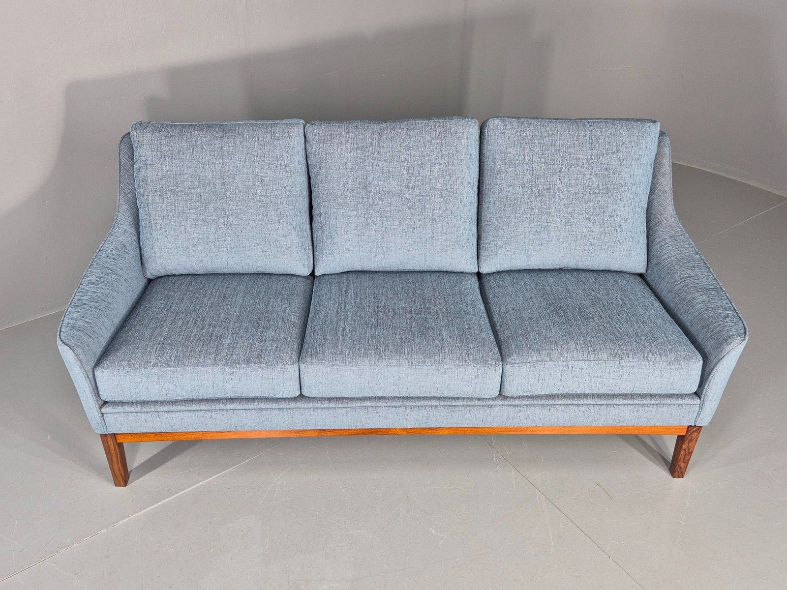 Vintage Danish 3 Seater Sofa New Upholstery 1960s Retro Mid Century Eb12171 photo Furniture