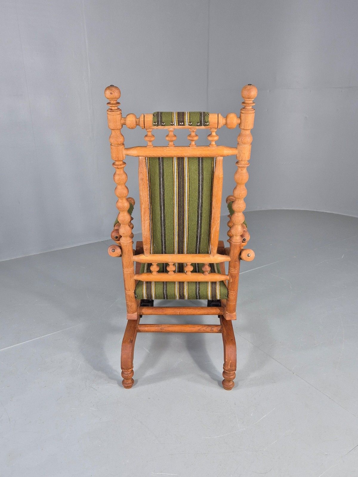 Vintage Henning Kjaernulf Oak Rocker 1970s Retro Original Cloth Green Eb12112 photo vintage