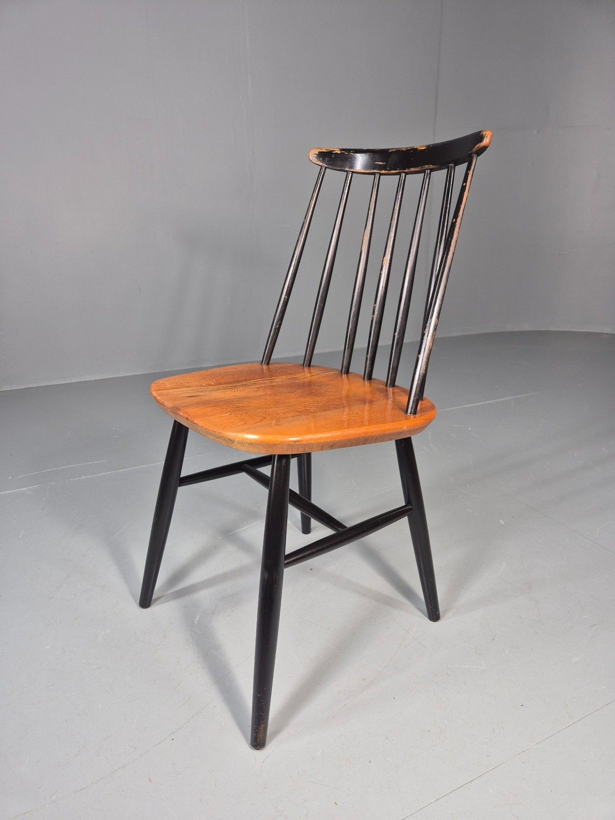 Vintage Ilmari Tapiovaara Fanett Chair Beech And Teak Retro Mcm 1950s Eb11602