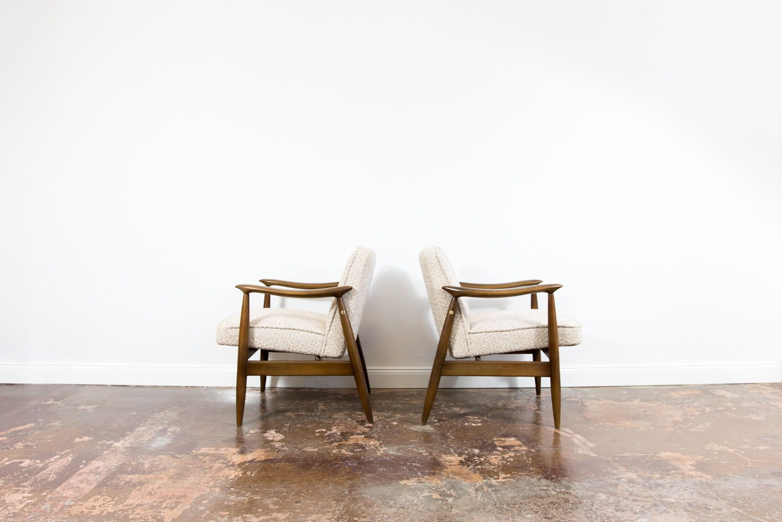 Mid-Century fauteuils van Juliusz Kędziorek, Polen, jaren 1960, set van 2 photo for sale