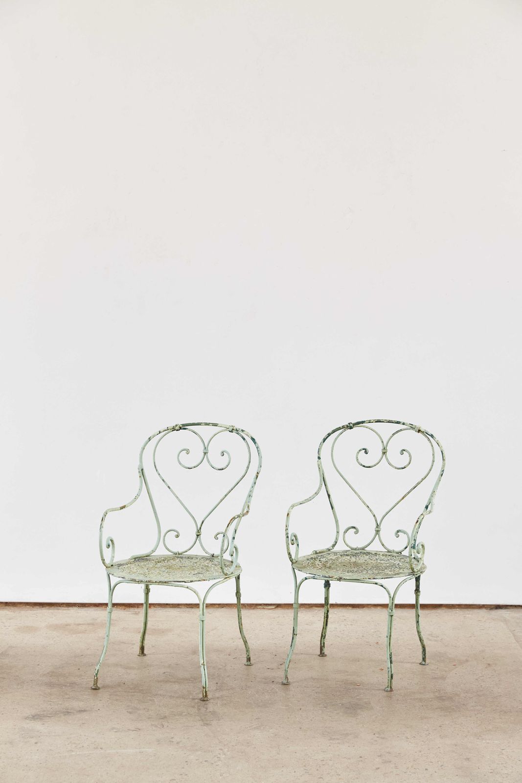 Pair Of French Wrought Iron Armchairs, 19th Century photo Garden Furniture