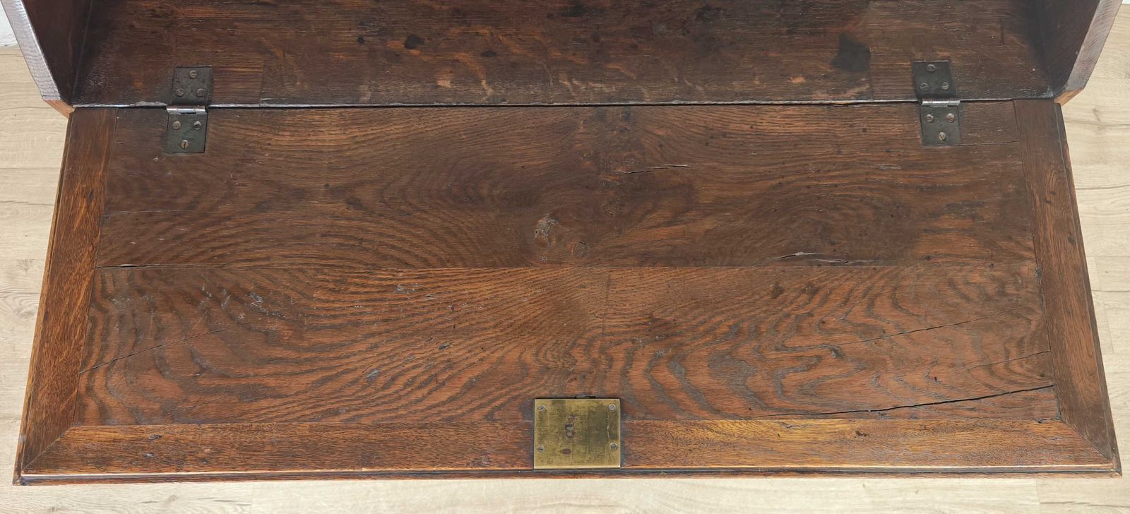 photo furniture George III Writing Bureau Desk Oak 18thc Antique English