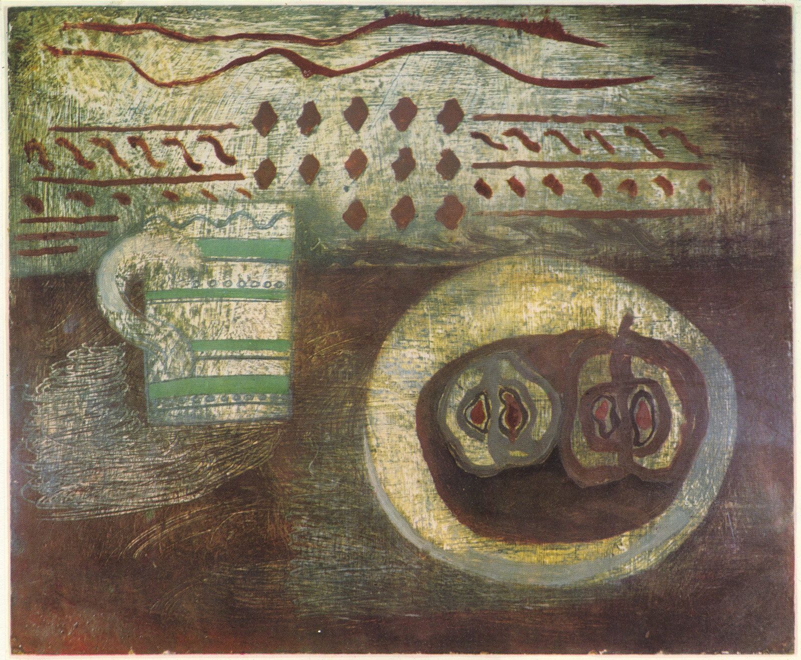 Ingelijste lithografische print van Ben Nicholson, 1962 photo furniture