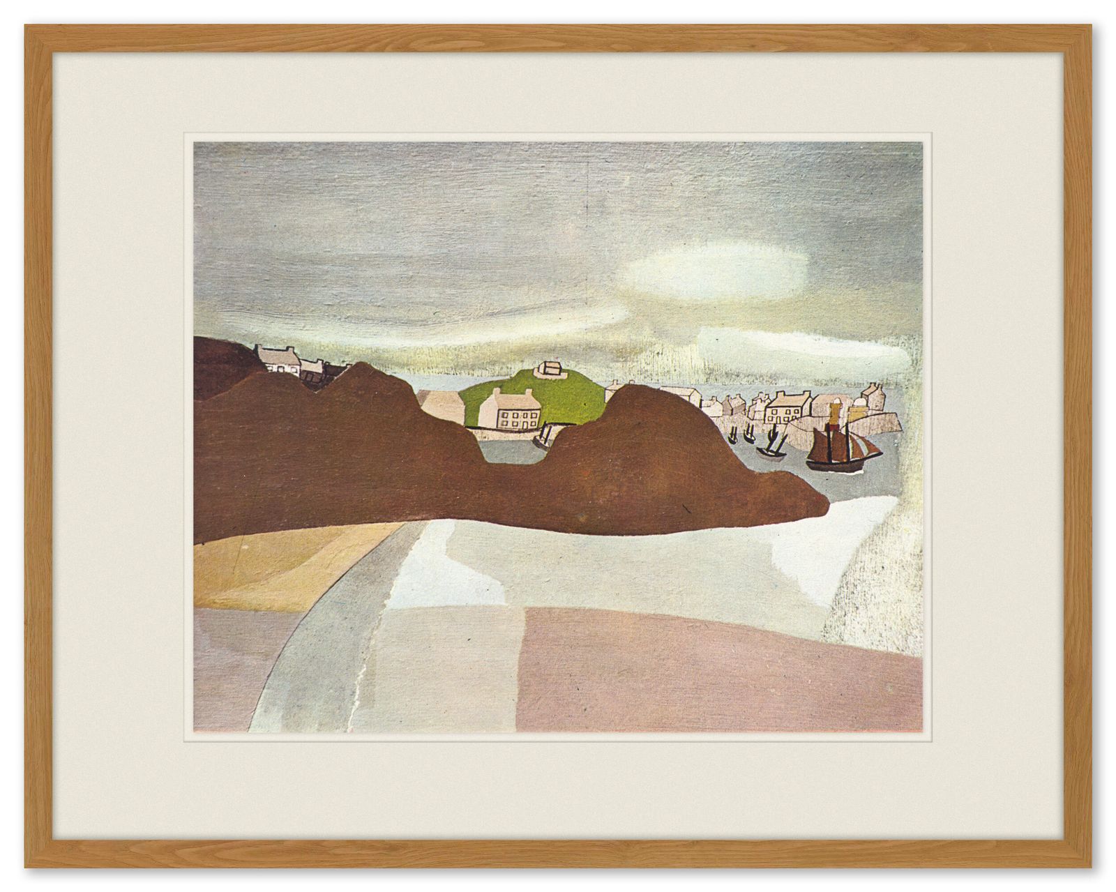 Ingelijste lithografische print van Ben Nicholson, 1962