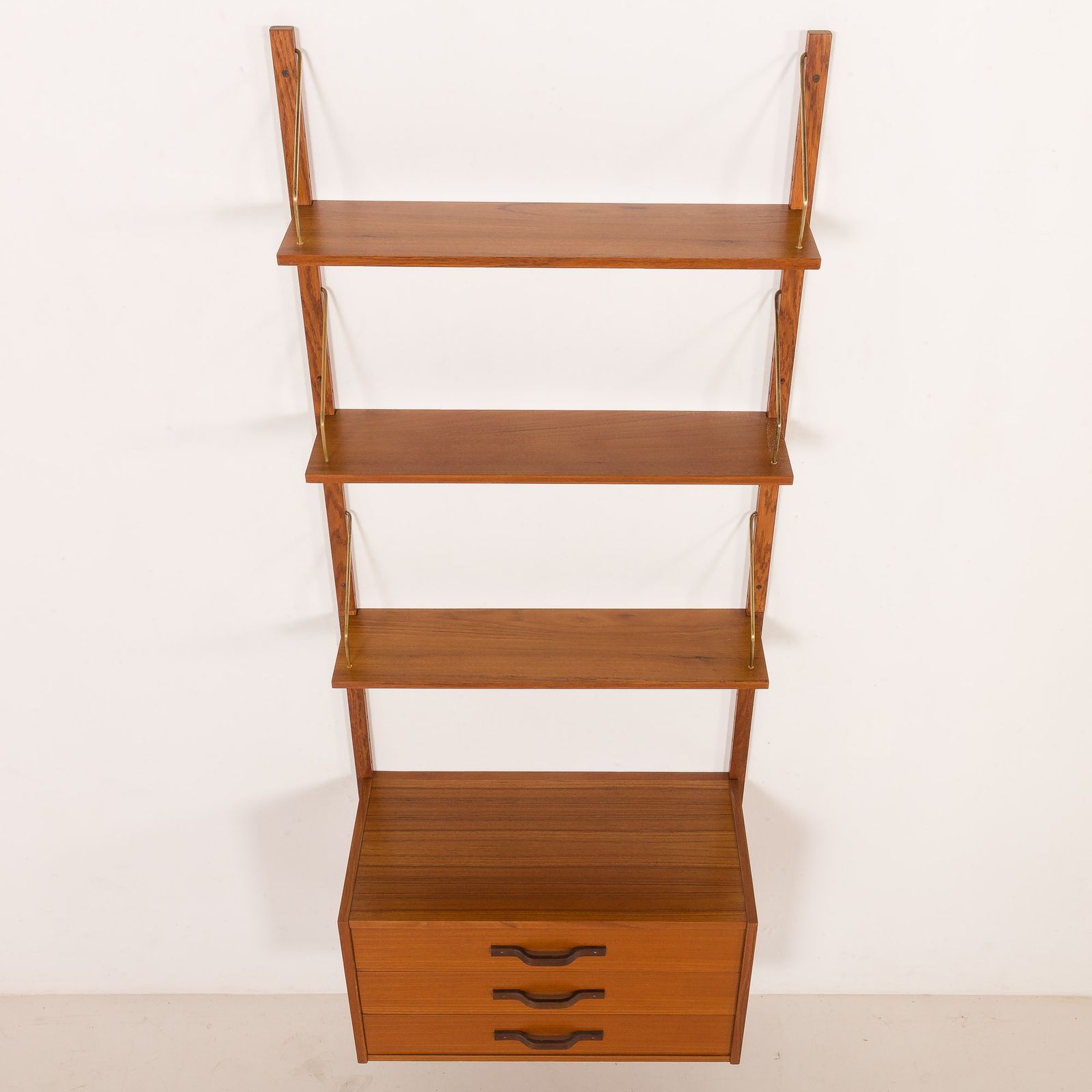 Scandinavian Mid Century Wall Unit In Teak, 1960s photo vinterior
