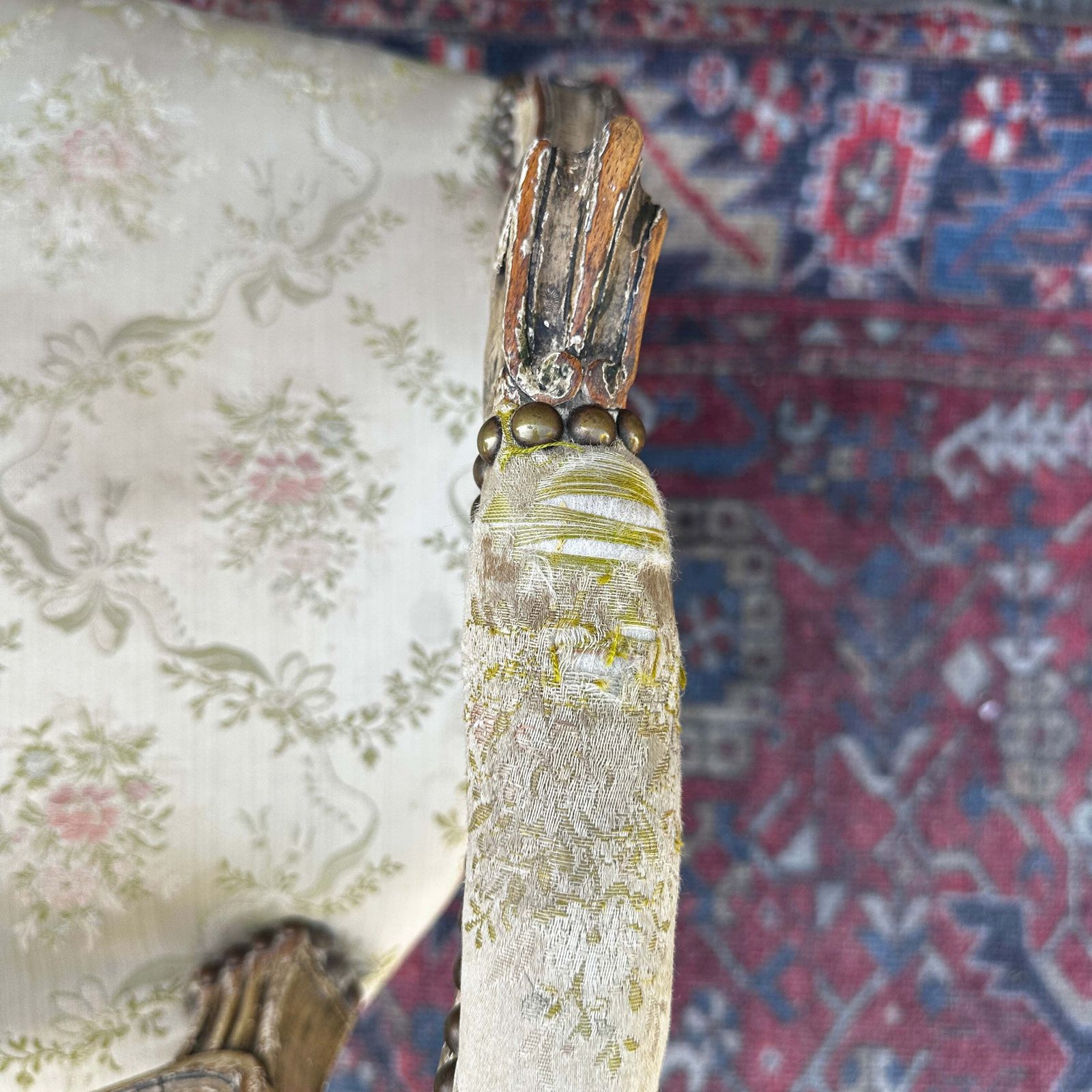 French Louis XV Style Fauteuil Armchair — C.1880 photo vintage