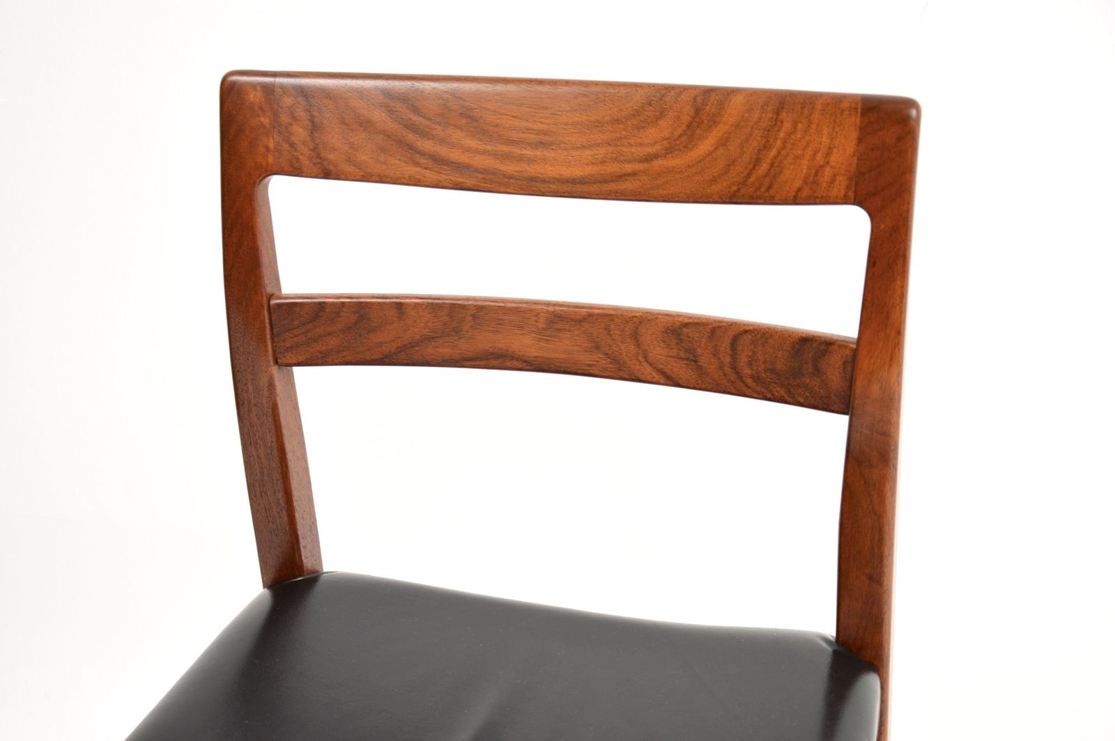 Set Of Six Swedish Vintage Rosewood And Leather Dining Chairs By Nils Jonsson photo vinterior