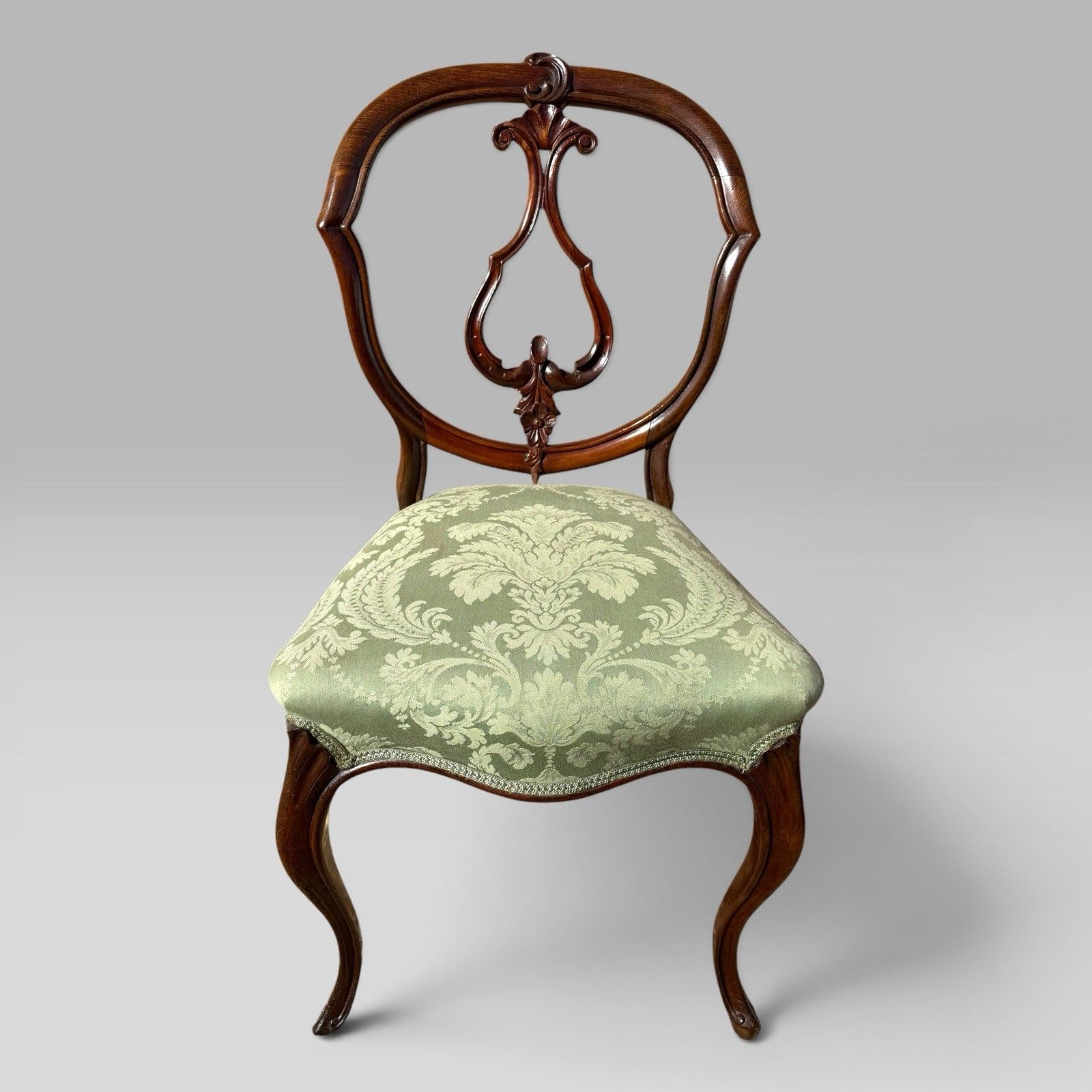 Antique Victorian Mahogany Balloon Back Dining Chairs, Set Of 6 photo for sale