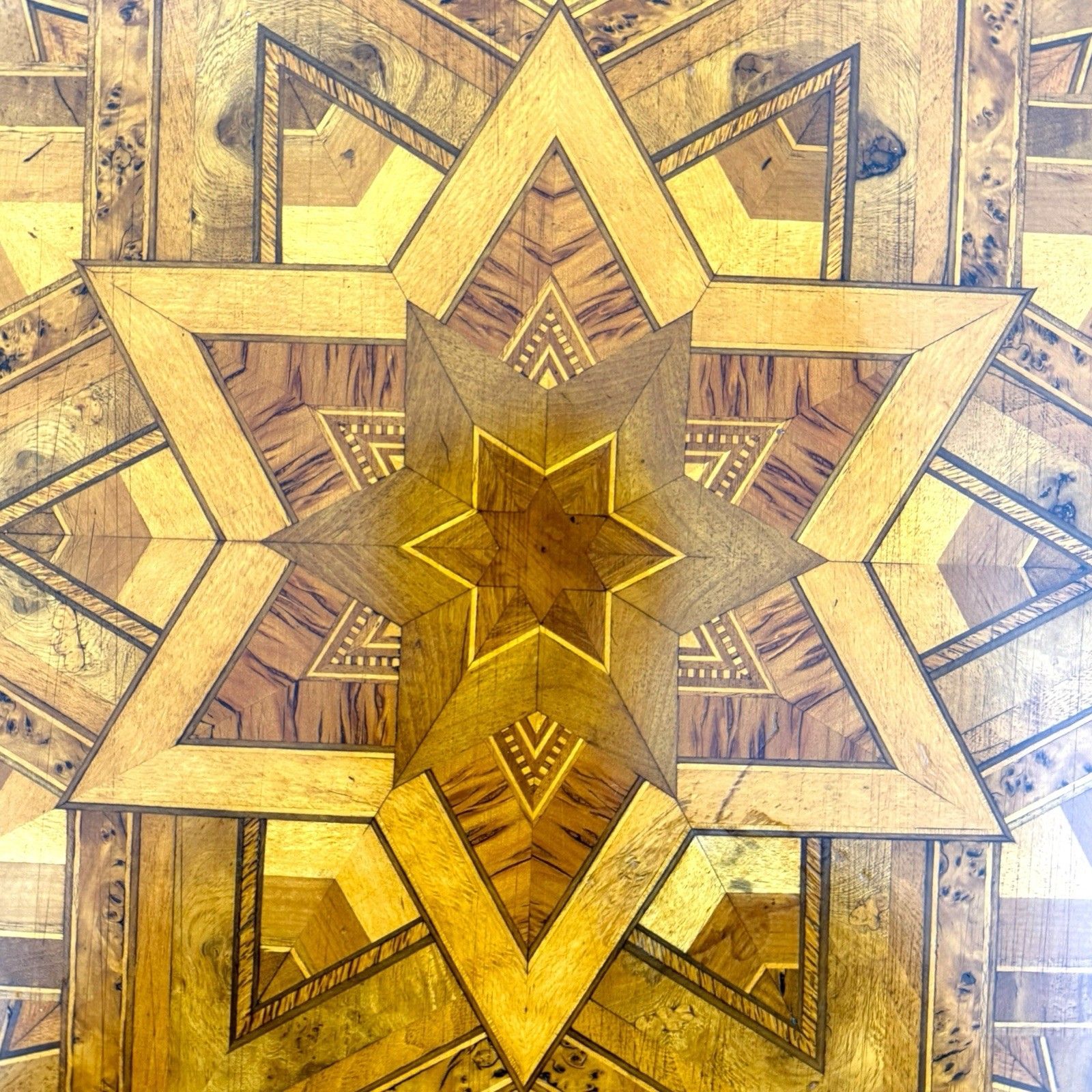 Antique Victorian New Zealand Specimen Wood Marquetry Table By Anton Seuffert photo vinterior