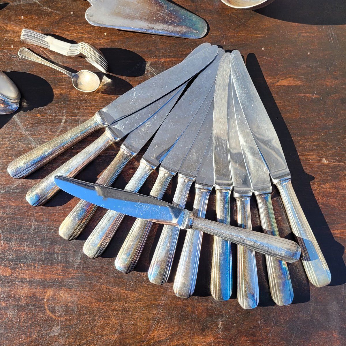 Christofle   Luc Lanel   Boréal Flatware Set, Silver Plated Metal, Art Deco photo vinterior