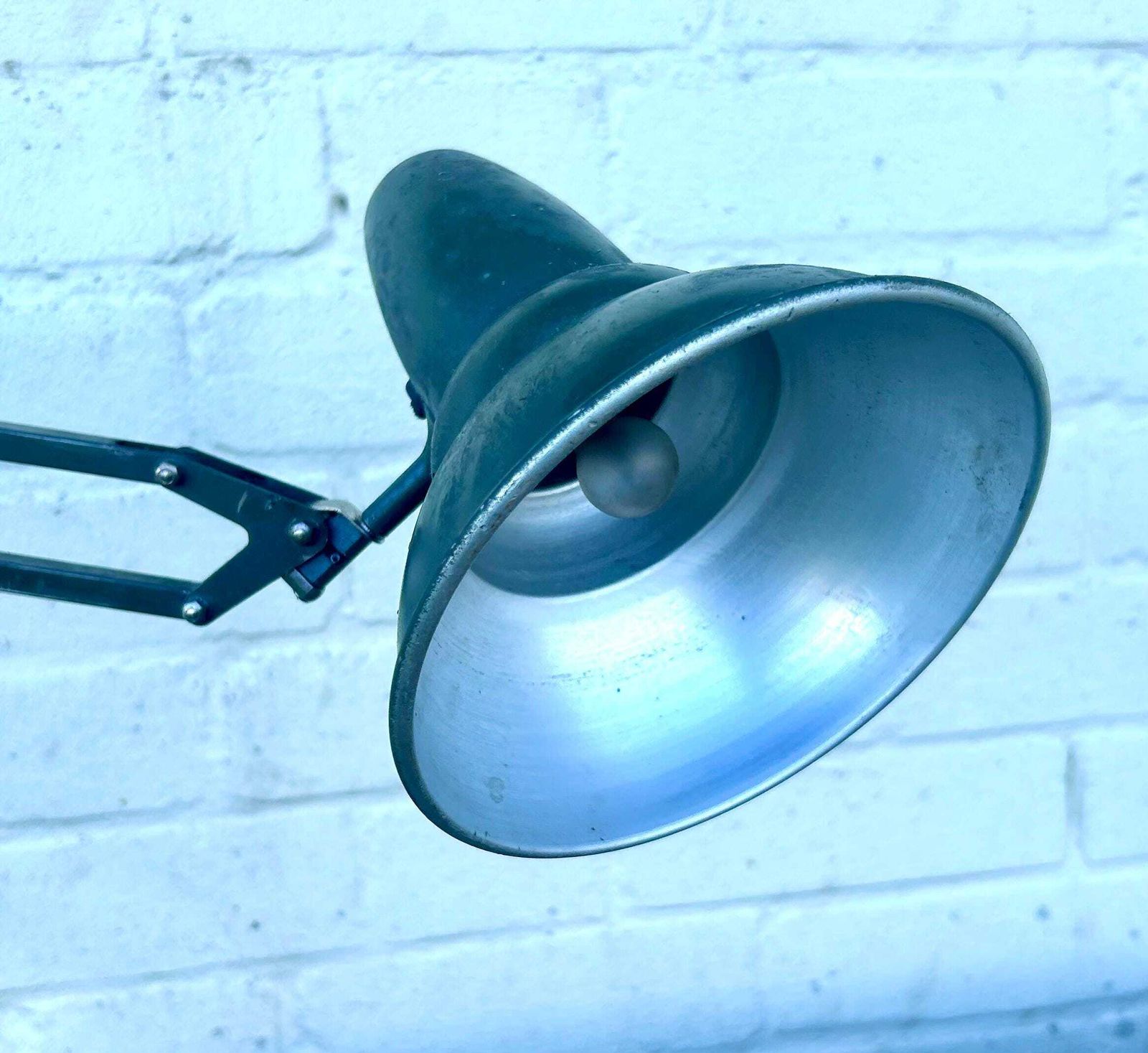 5 Available 1980s Military Swedish Green Clamp On Lamp Desk Industrial Vintage Retro Anglepoise Antique Light Lighting Mid Century Army photo Lighting