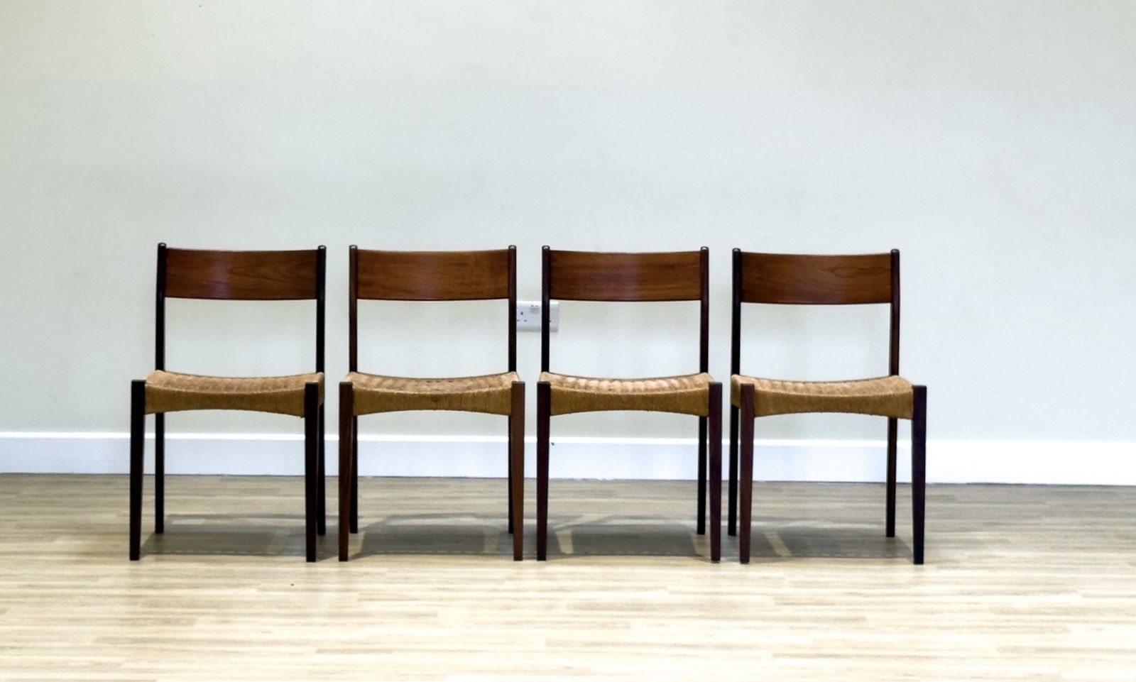 Danish Chairs In Teak And Paper Cord By  Poul Volther (1960) photo vinterior