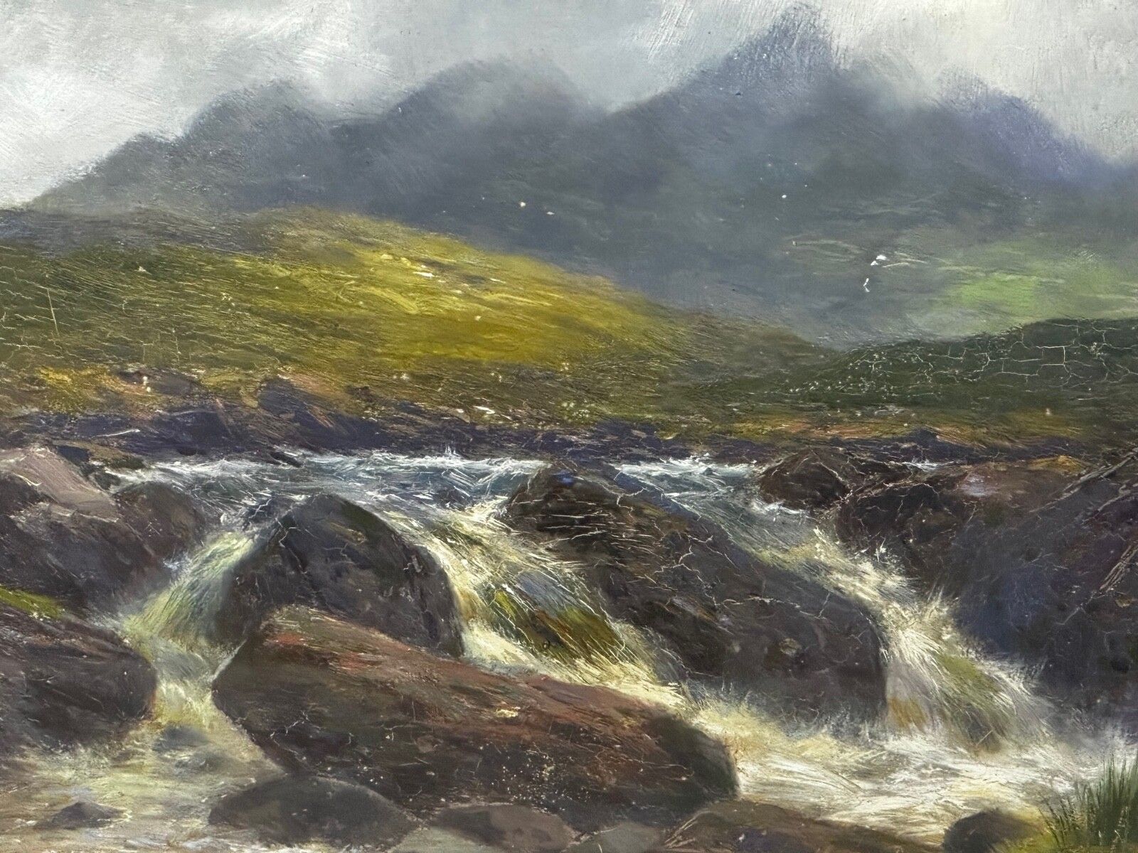Victorian Oil Painting View The Glen Sligachan Skye Scotland By Louis Bosworth Hurt photo furniture