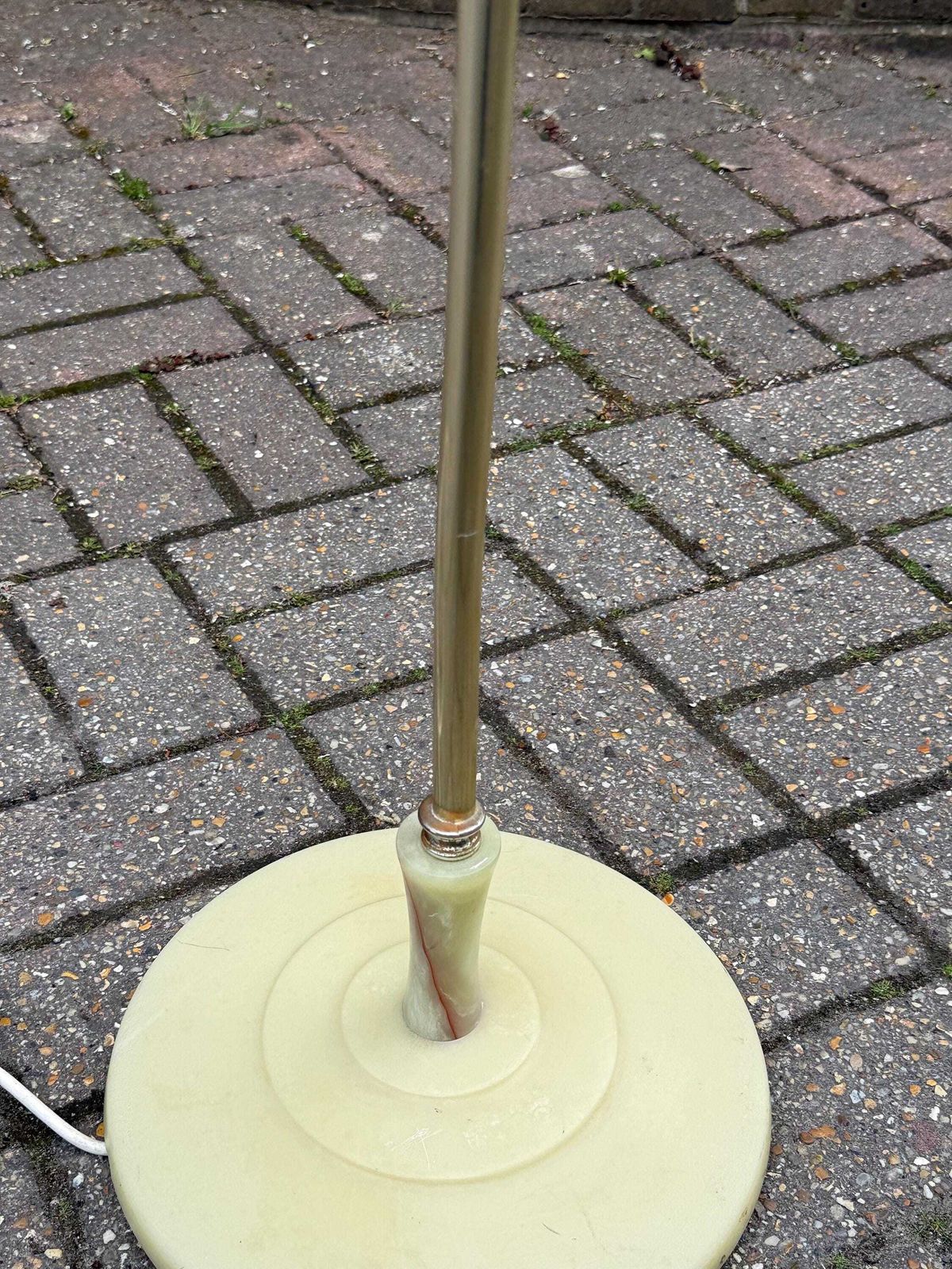 photo for sale Vintage Faux Onyx Standard Lamp Mid Century Retro Floor Light 1970s Working And Tested