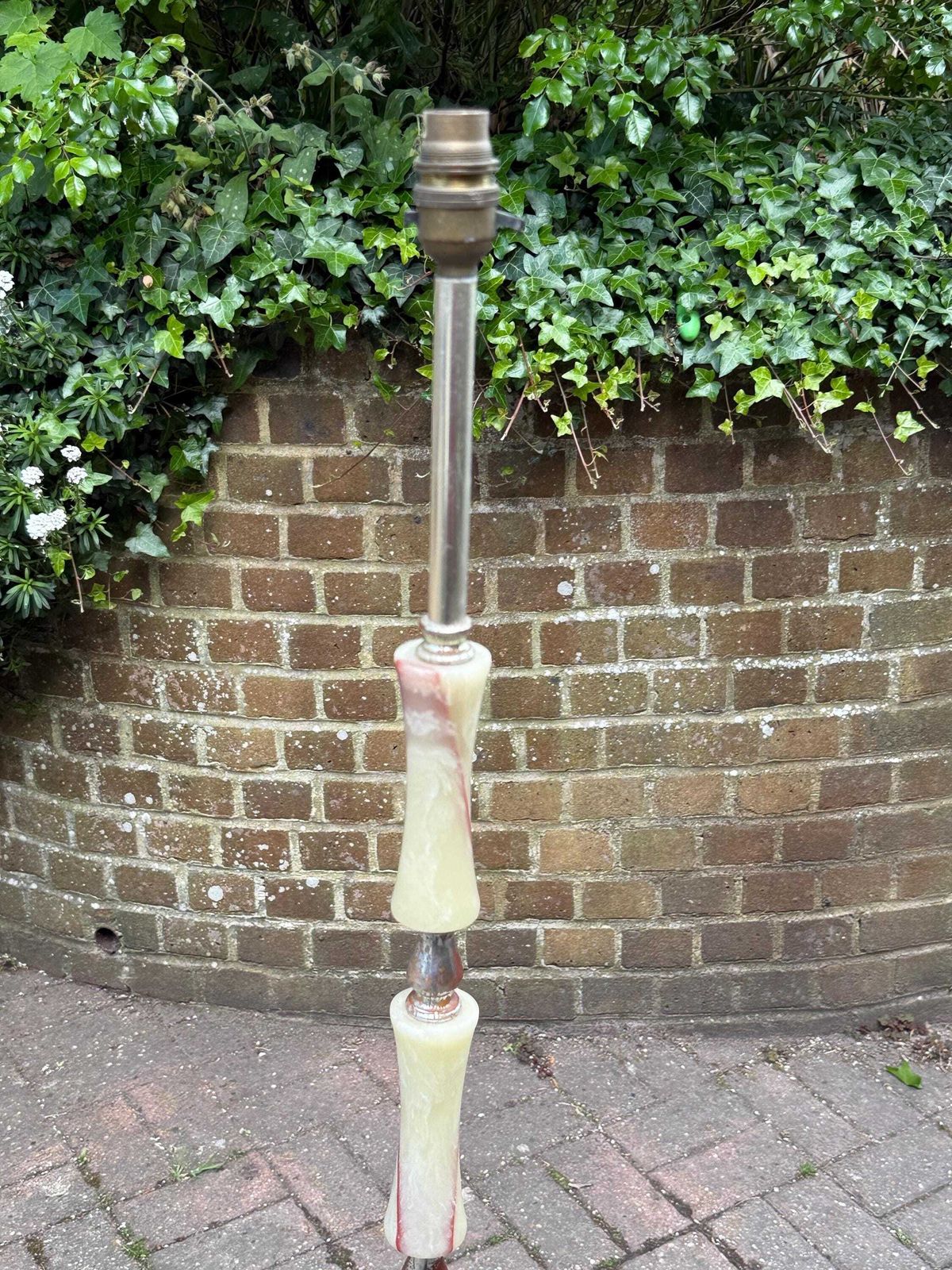 Lighting Vintage Faux Onyx Standard Lamp Mid Century Retro Floor Light 1970s Working And Tested photo